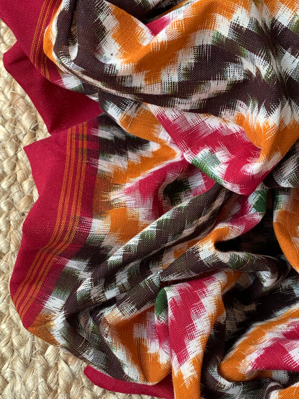 Handwoven Double Ikat Kurta Dupatta Set