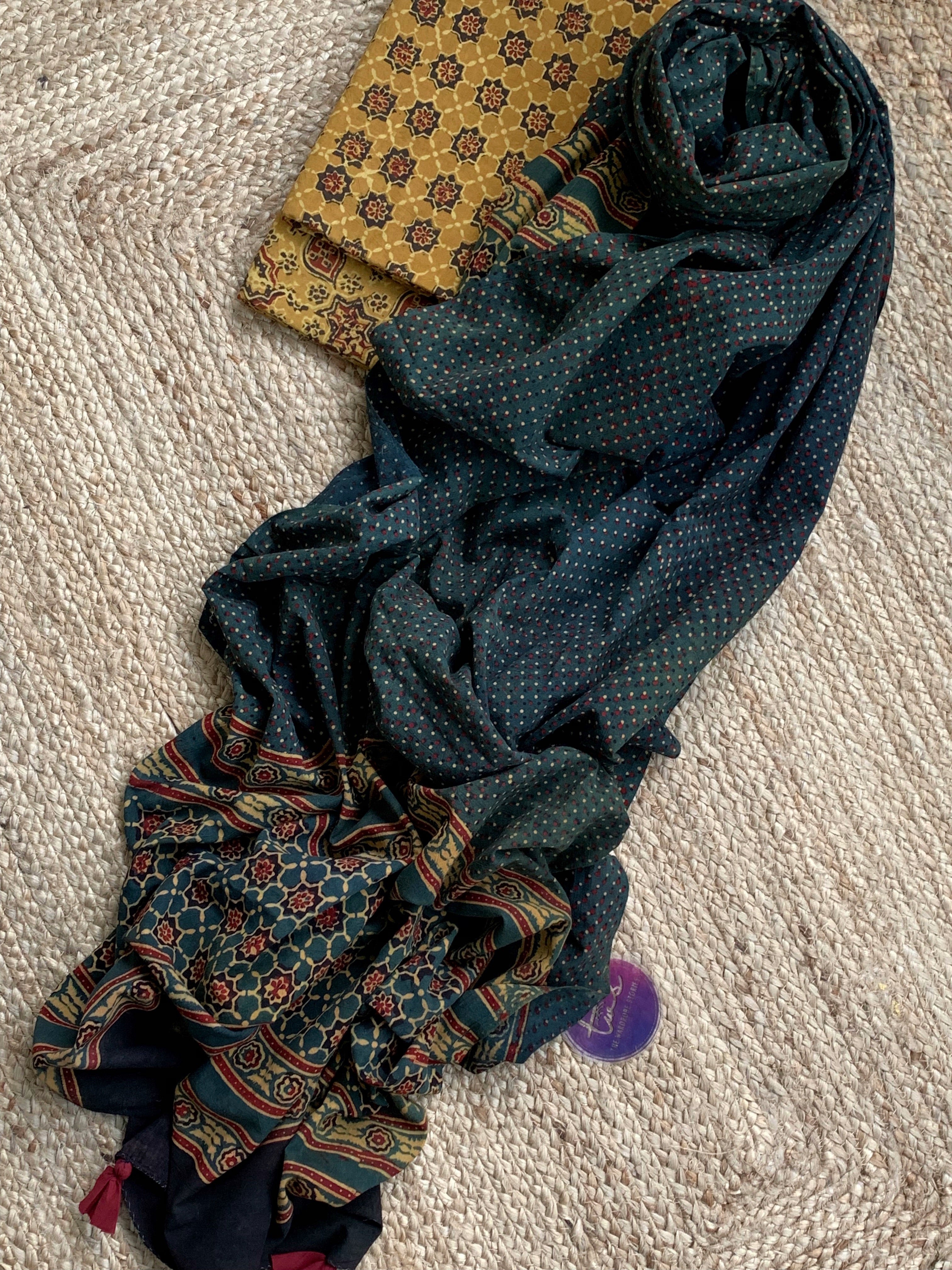 Handblock Ajrakh Suit