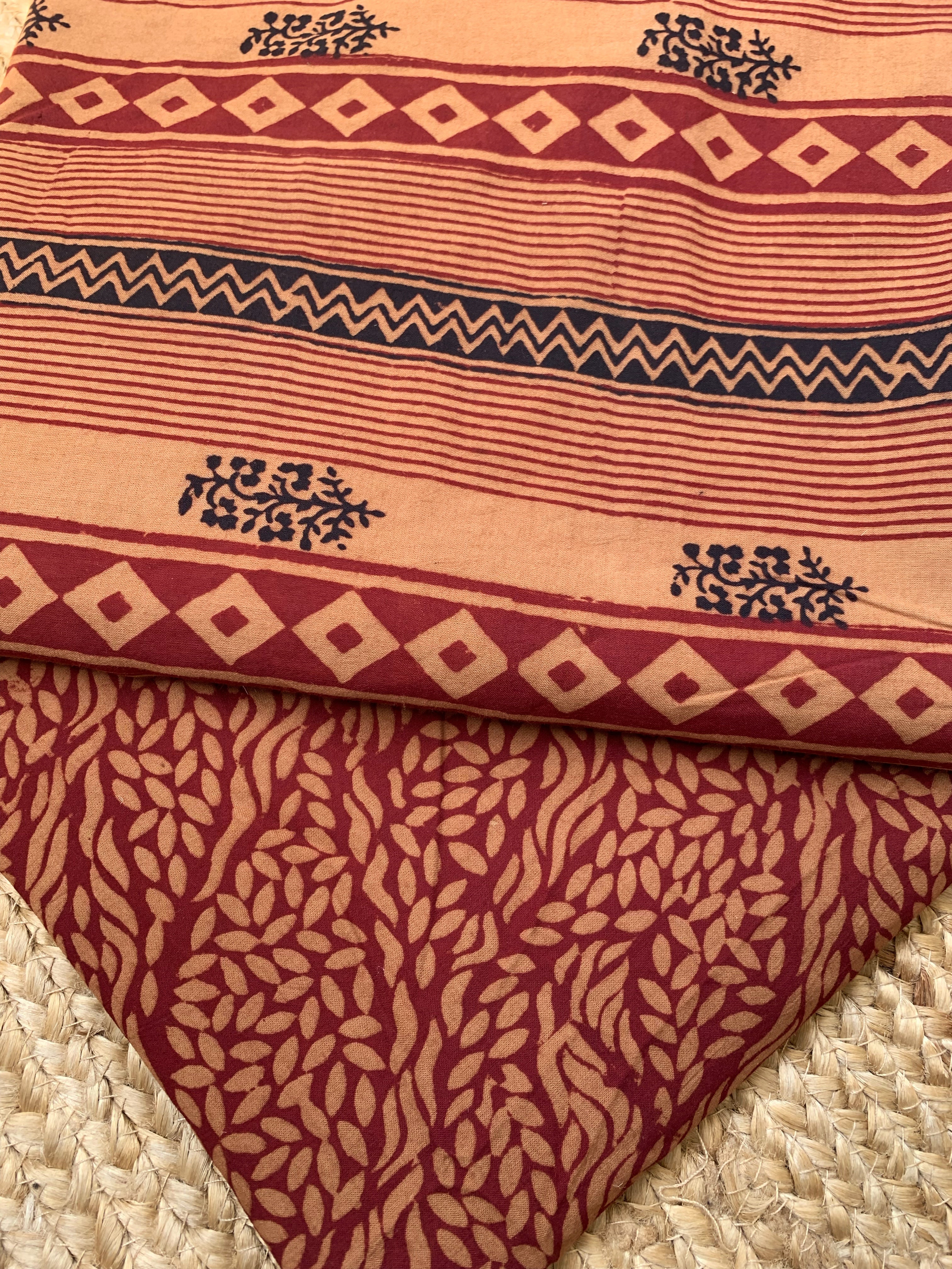 Natural Dyed Bagh Block Print Cotton Suit