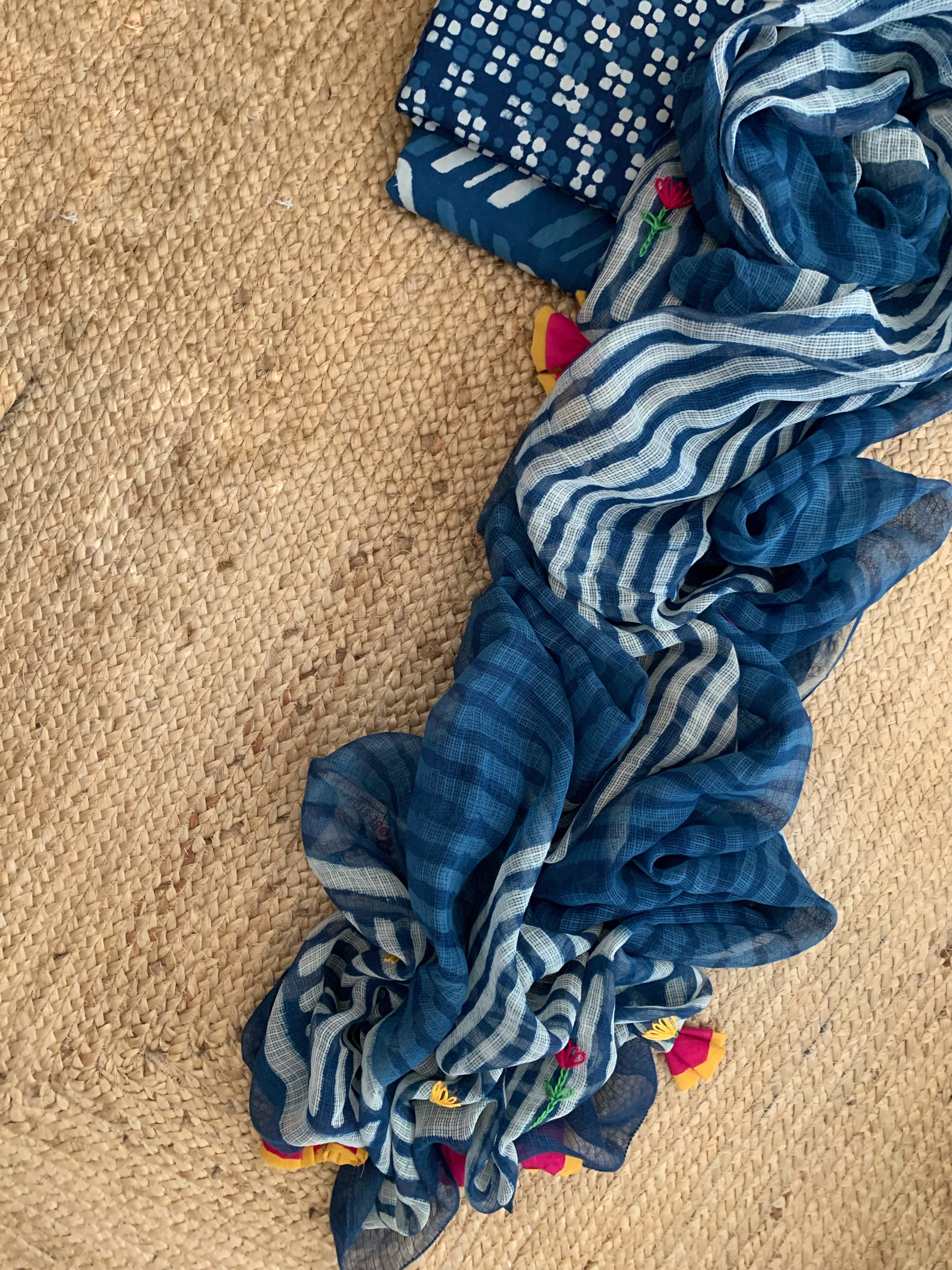 Handblock Cotton Kota Suit
