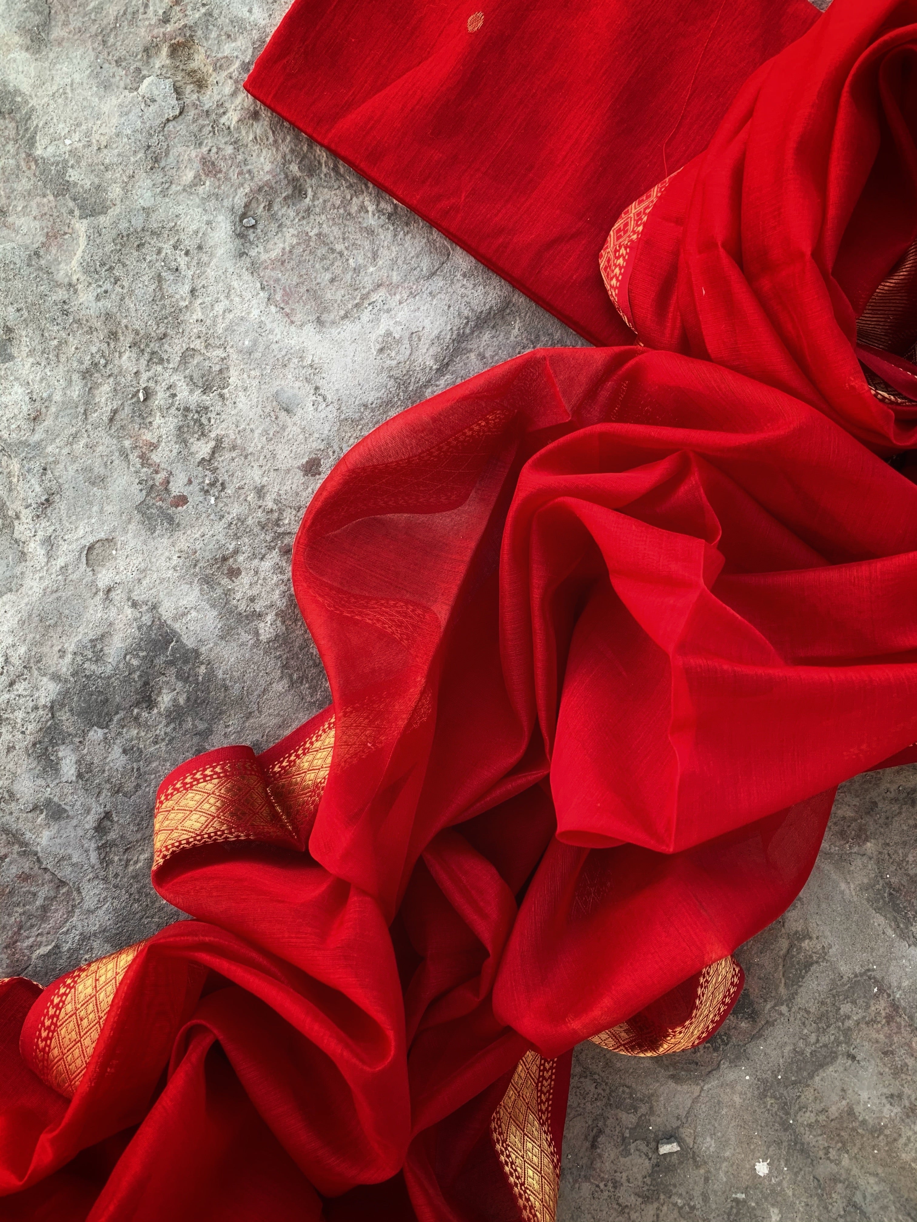 Handwoven Maheshwari Kurta dupatta set