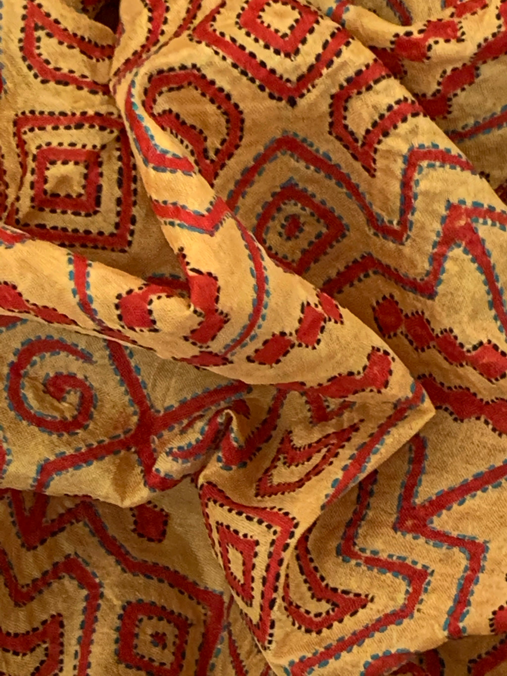 Handcrafted Kantha Cotton Silk Dupatta