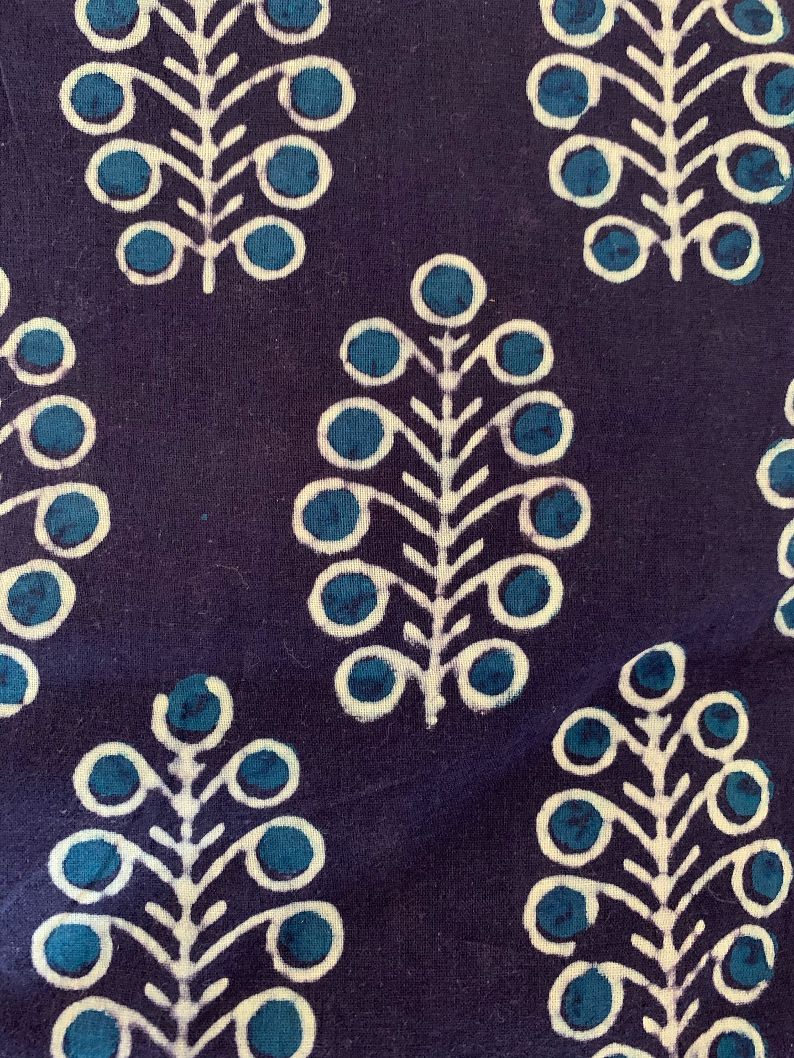 Hand Block Printed Cotton Kurta Bottom Set