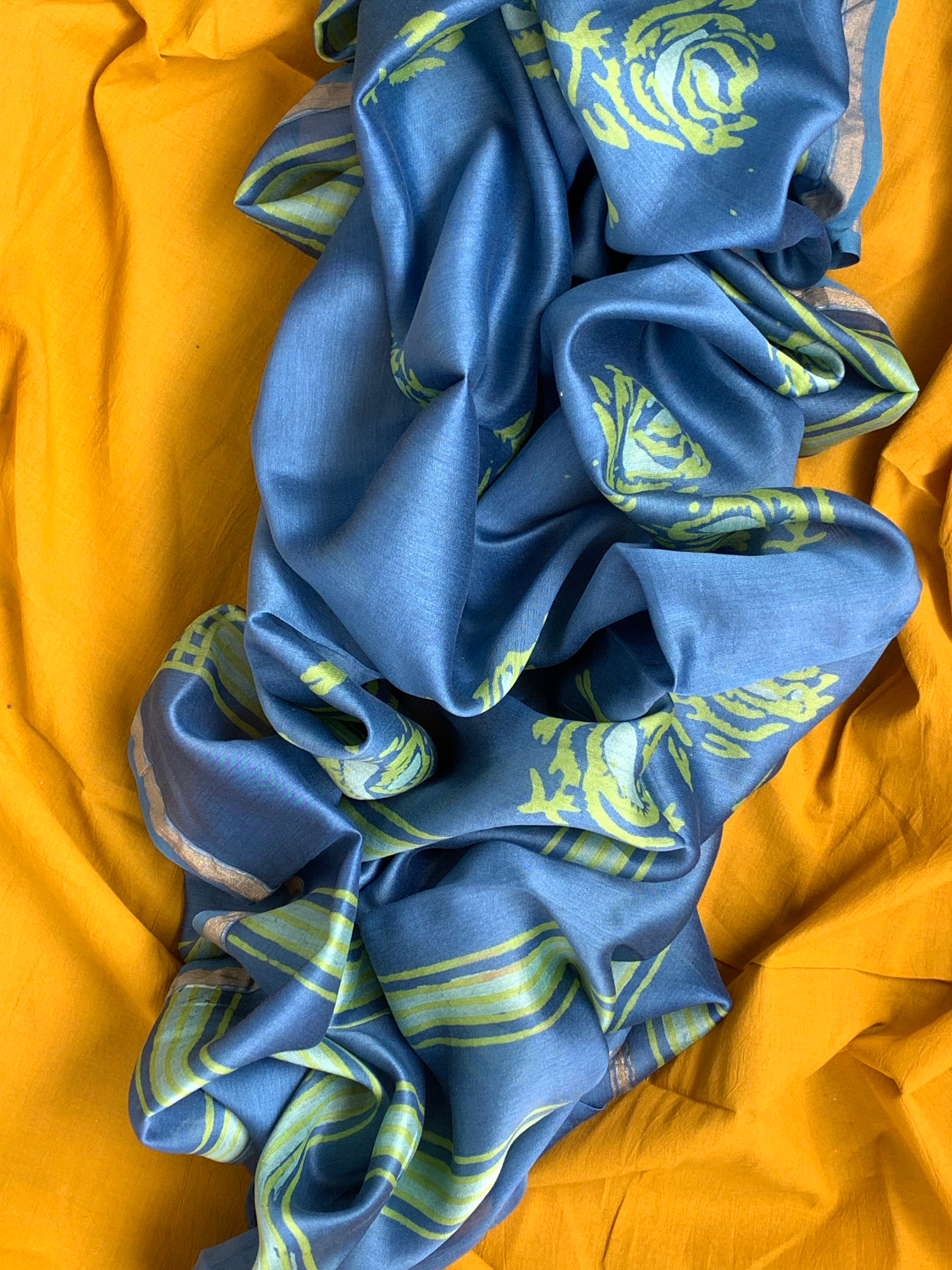 Handblock Batik Cotton Chanderi Suit