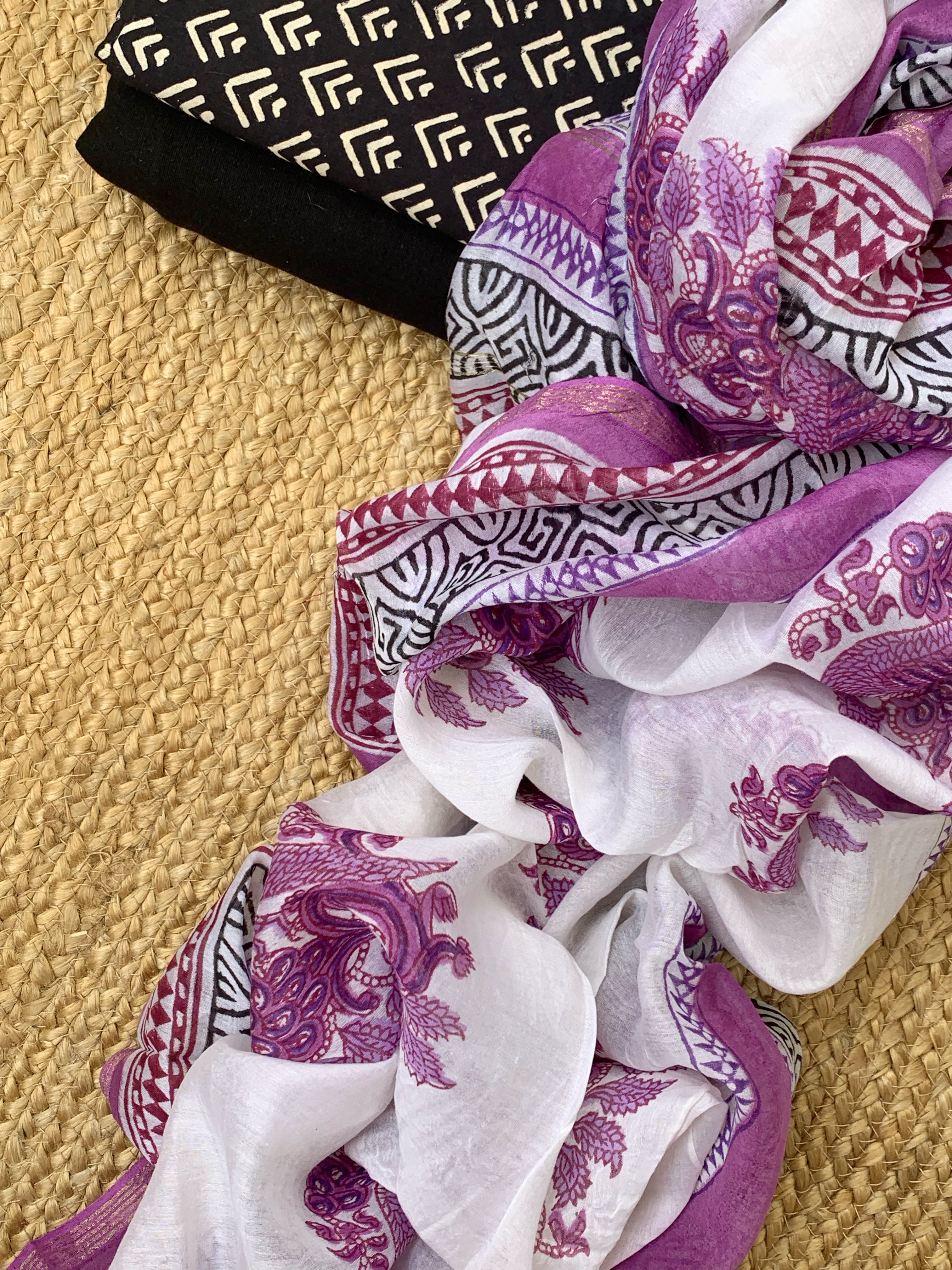 Handcrafted Cotton Chanderi Suit