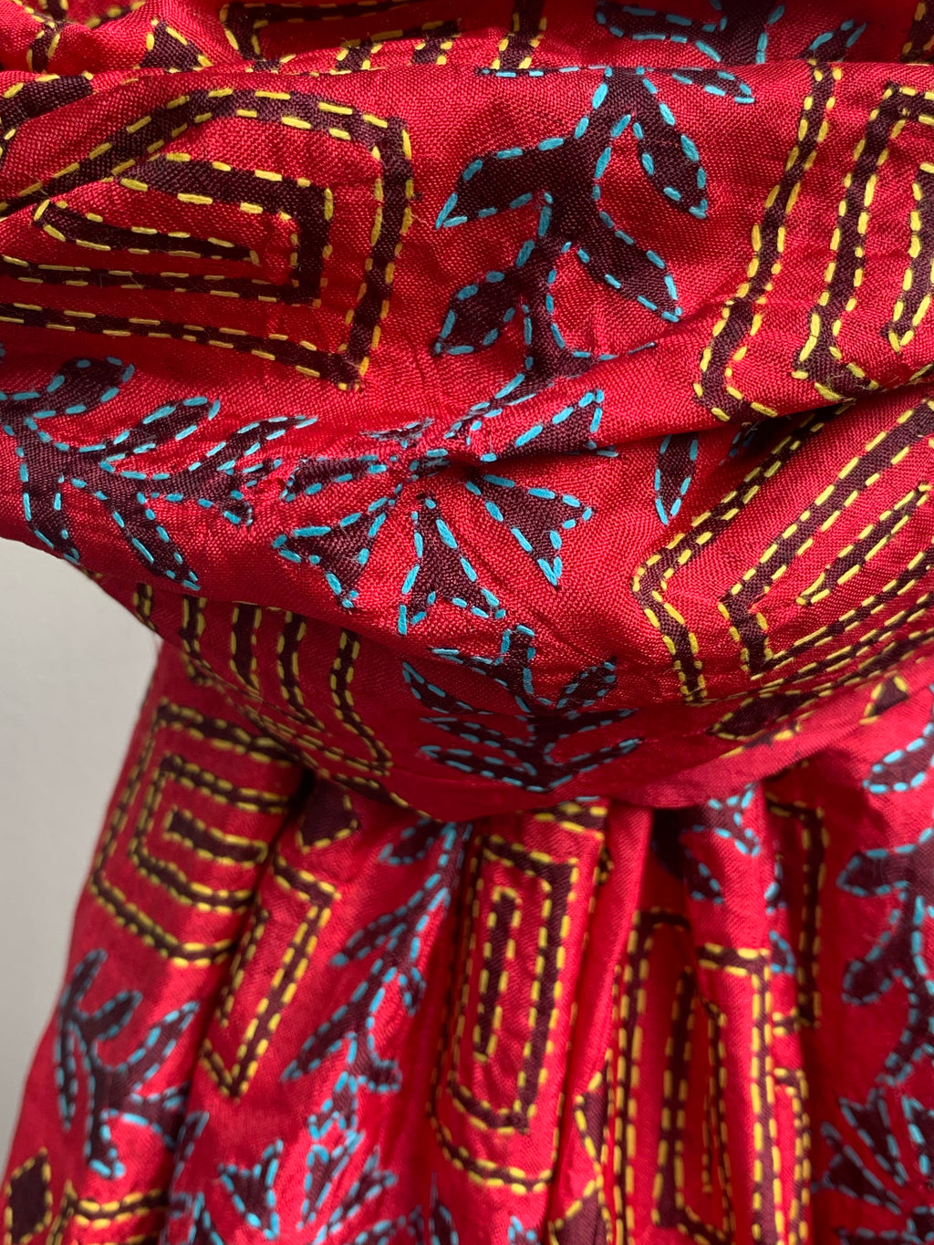 Handcrafted Kantha Cotton Silk Dupatta
