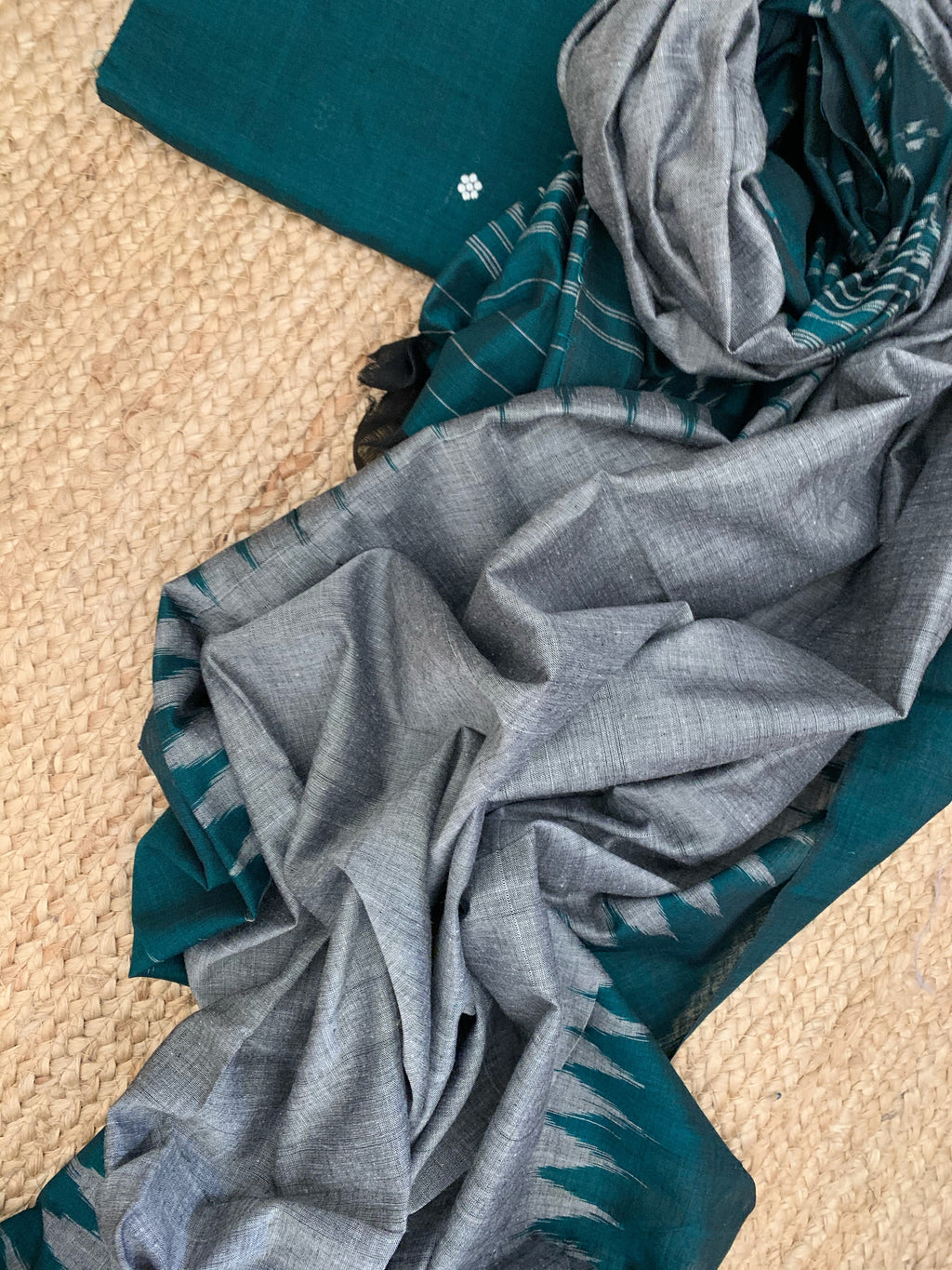 Handwoven Nuapatna Kurta Dupatta Set
