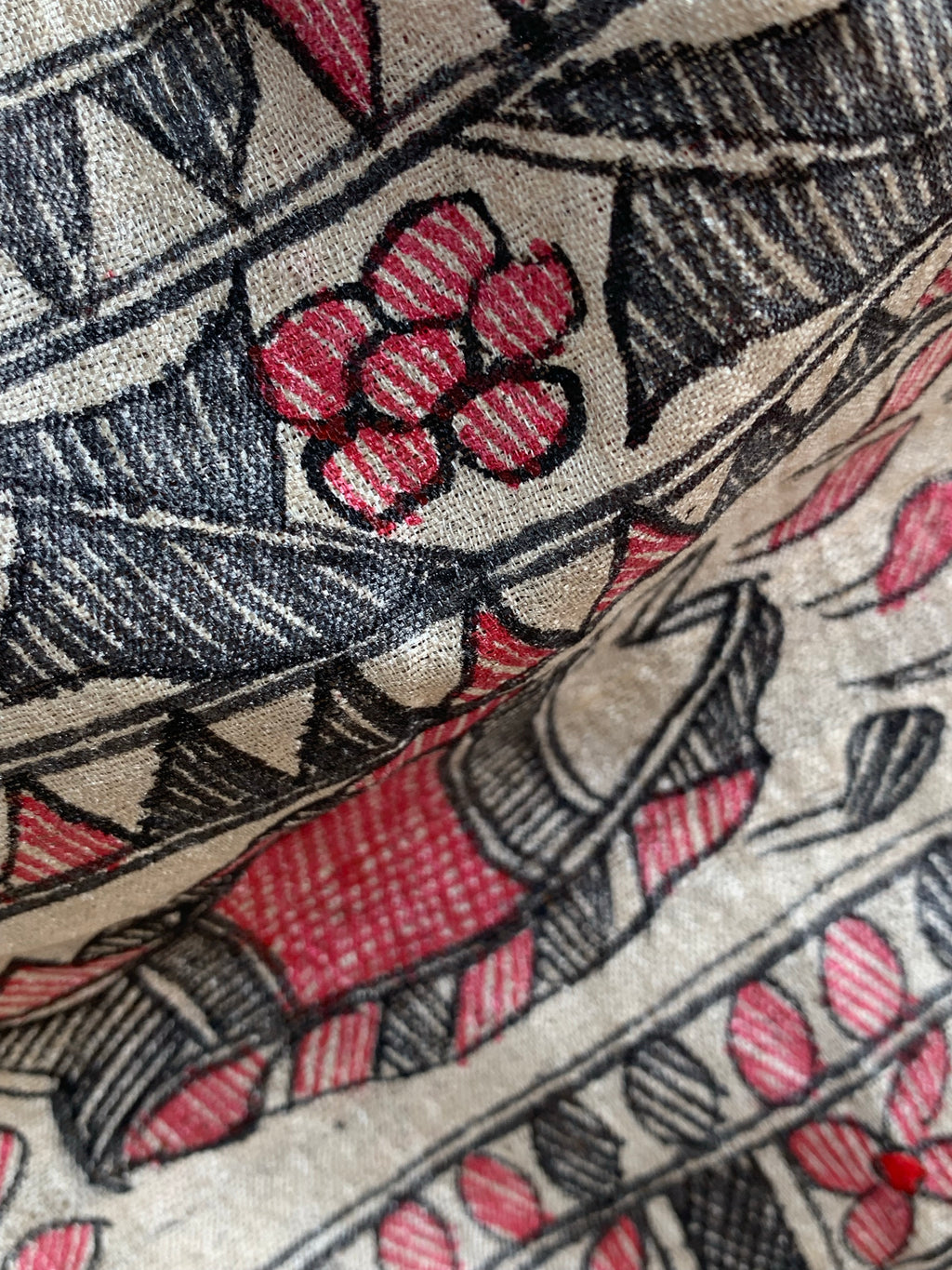 Madhubani Handpainted Handwoven Tussar Silk Kurta Dupatta Set