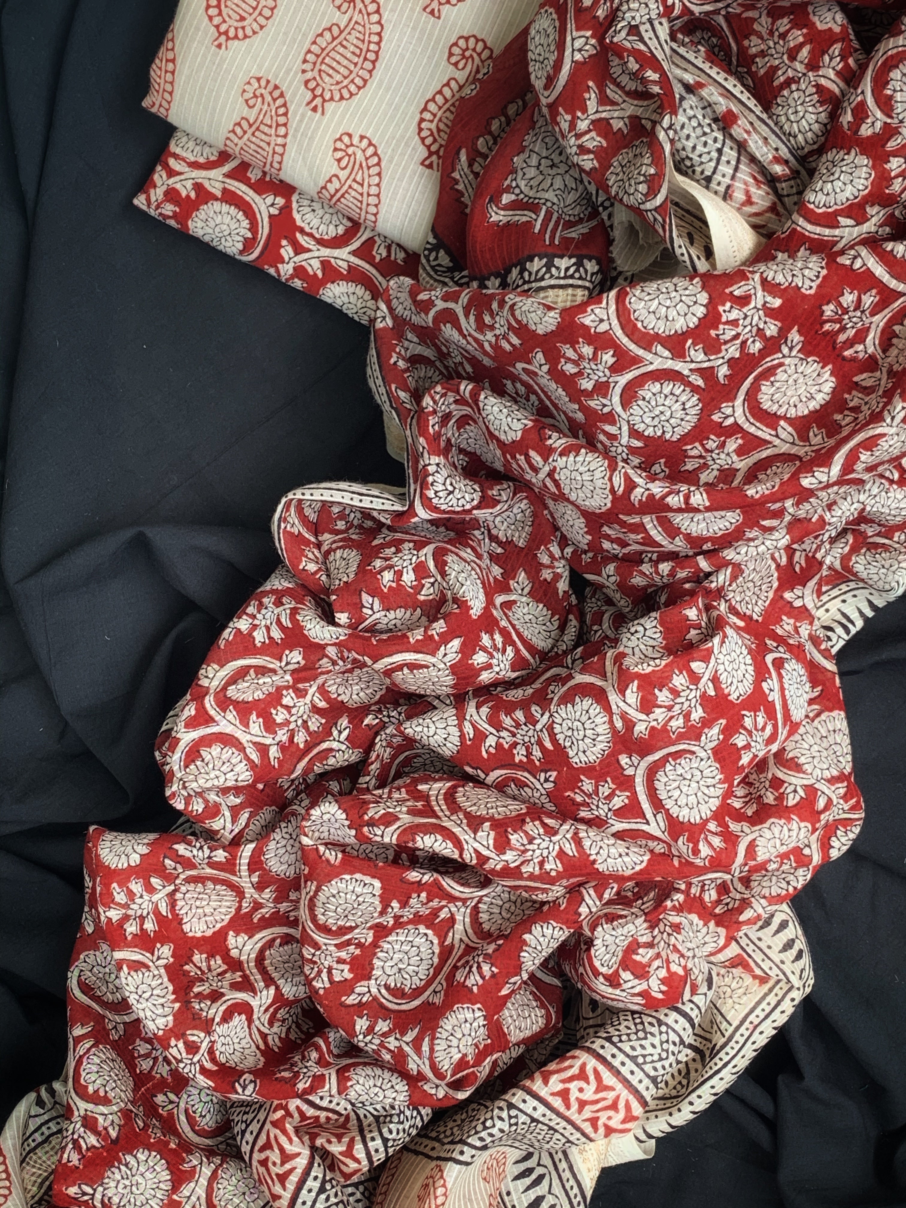 Handblock Maheshwari Bagh Suit