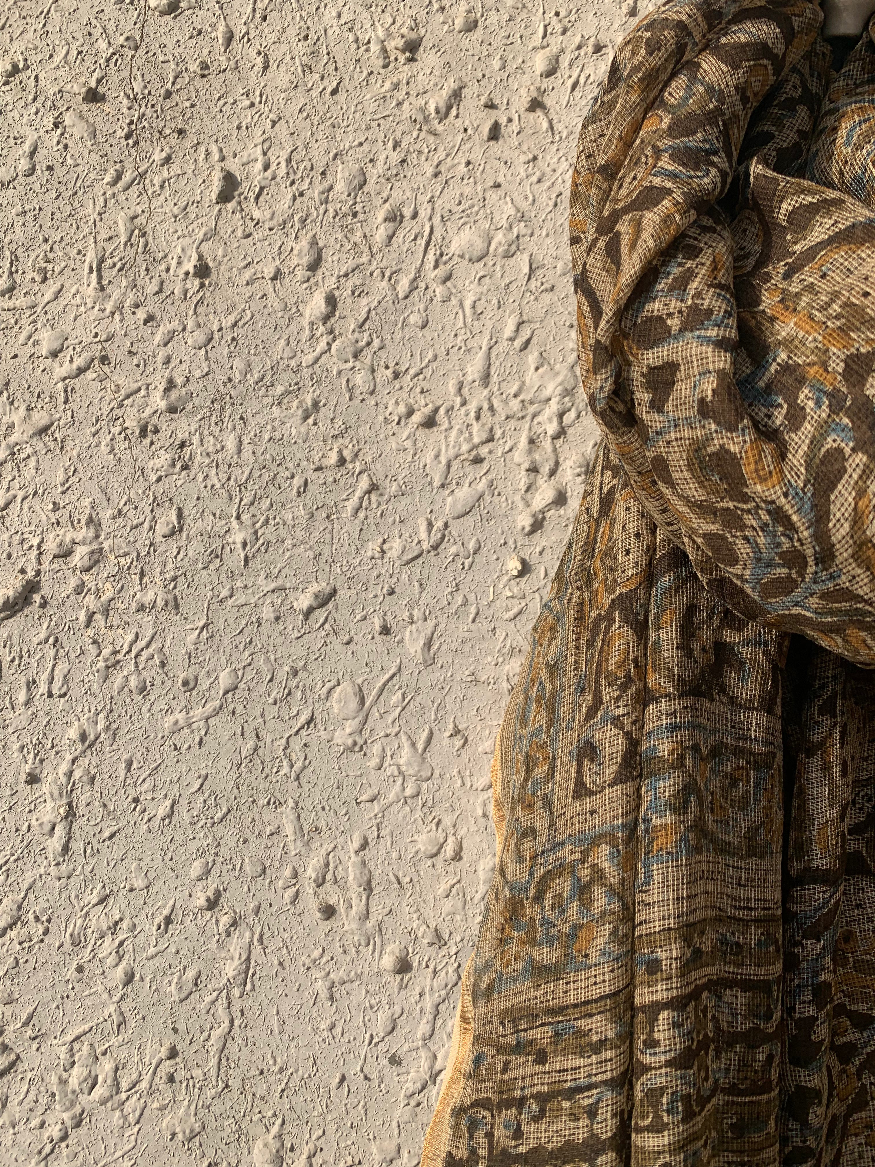 Handwoven and Handblock Natural Dye Kalamkari Kota Dupatta