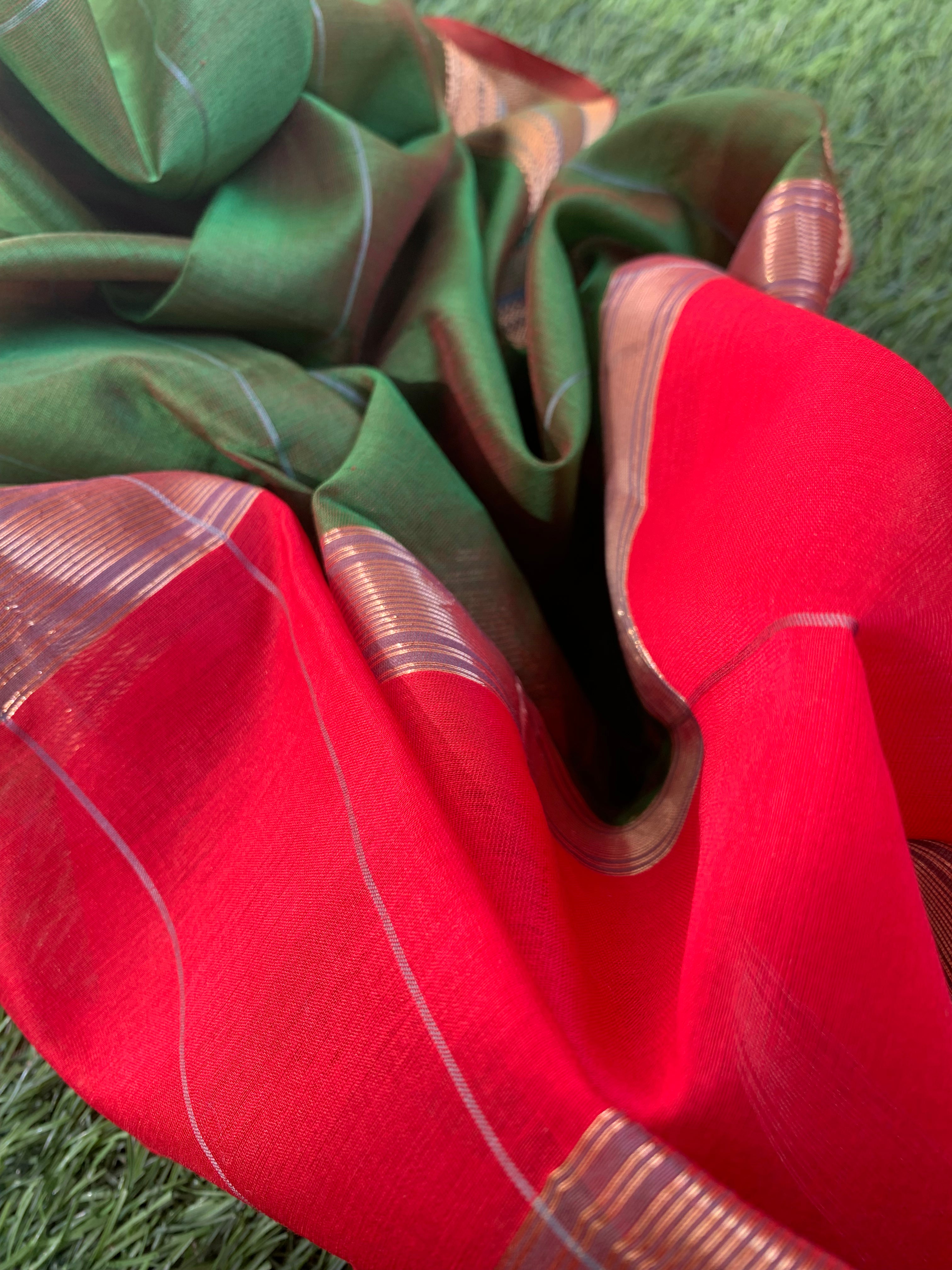 Handwoven Maheshwari Kurta dupatta set