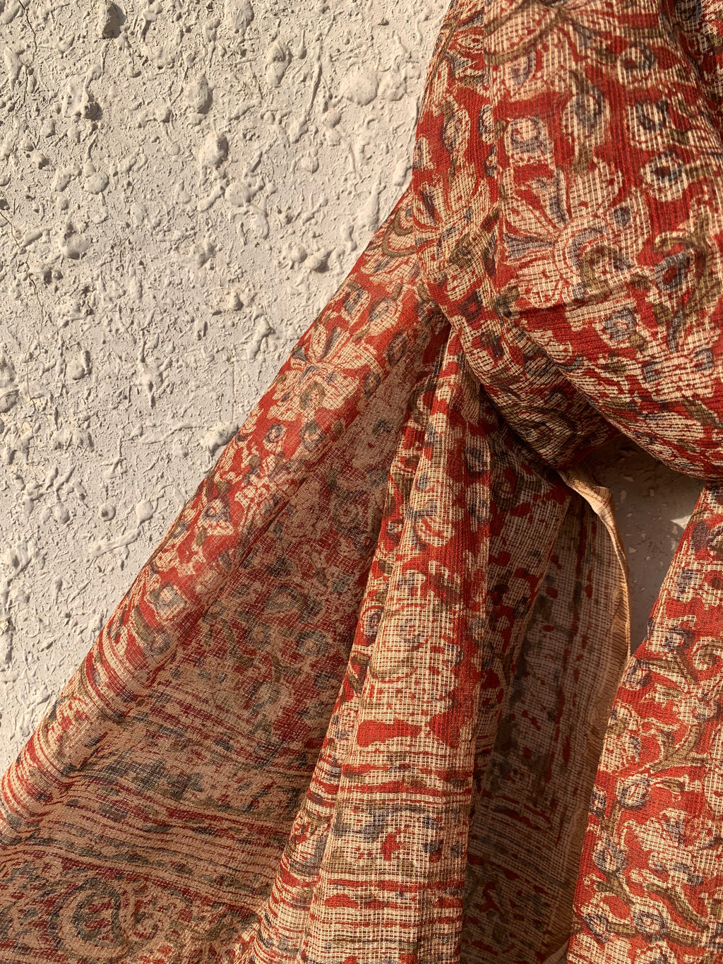 Handwoven and Handblock Natural Dye Kalamkari Kota Dupatta