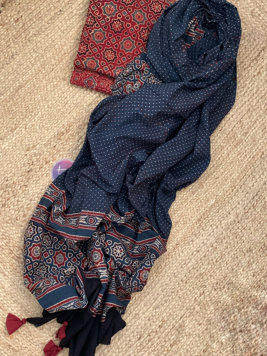 Handblock Ajrakh Suit