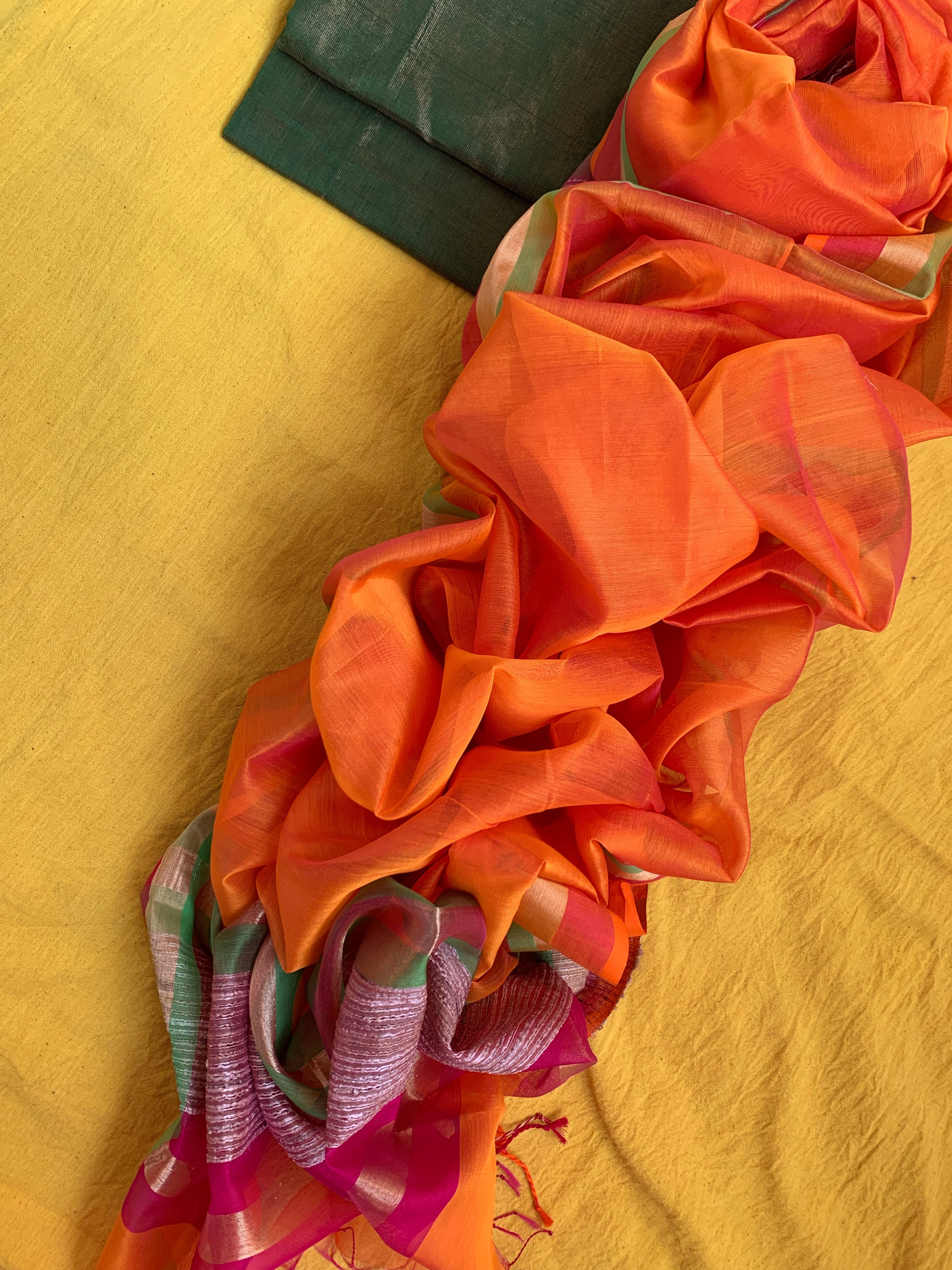 Handwoven Maheshwari Kurta dupatta set