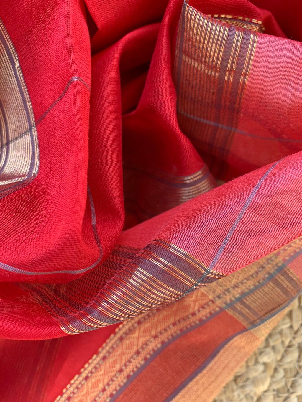 Handwoven Maheshwari Kurta dupatta set