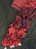 Handblock Ajrakh Cotton Suit