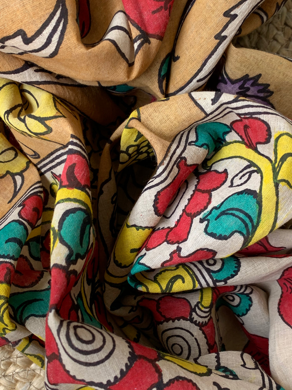 Handwoven Handcrafted Kalamkari Kurta Dupatta Set