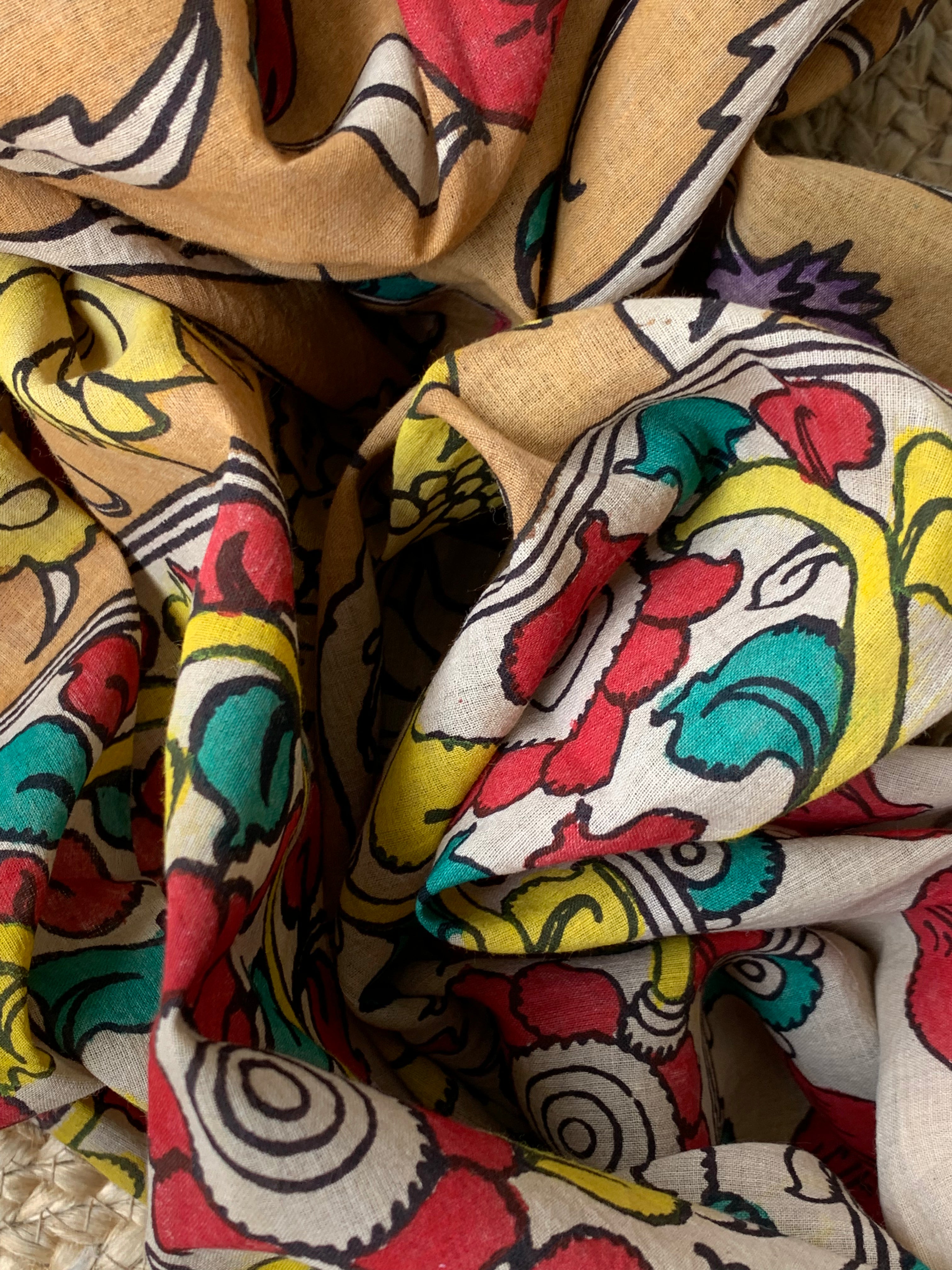 Handwoven Handcrafted Kalamkari Kurta Dupatta Set