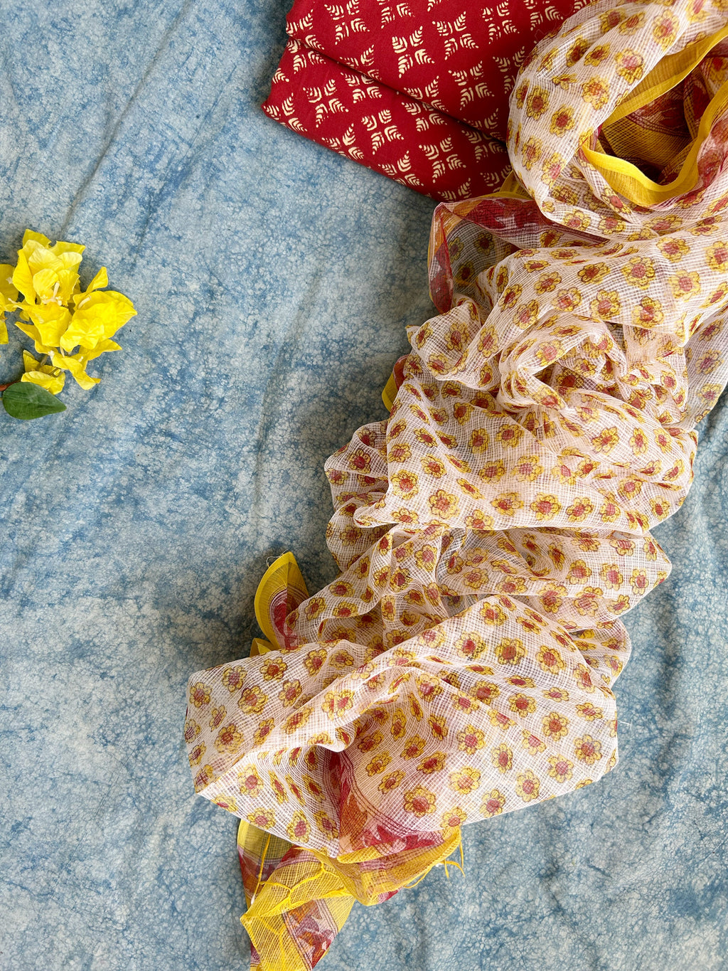 Handcrafted Cotton Kota Dupatta Suit