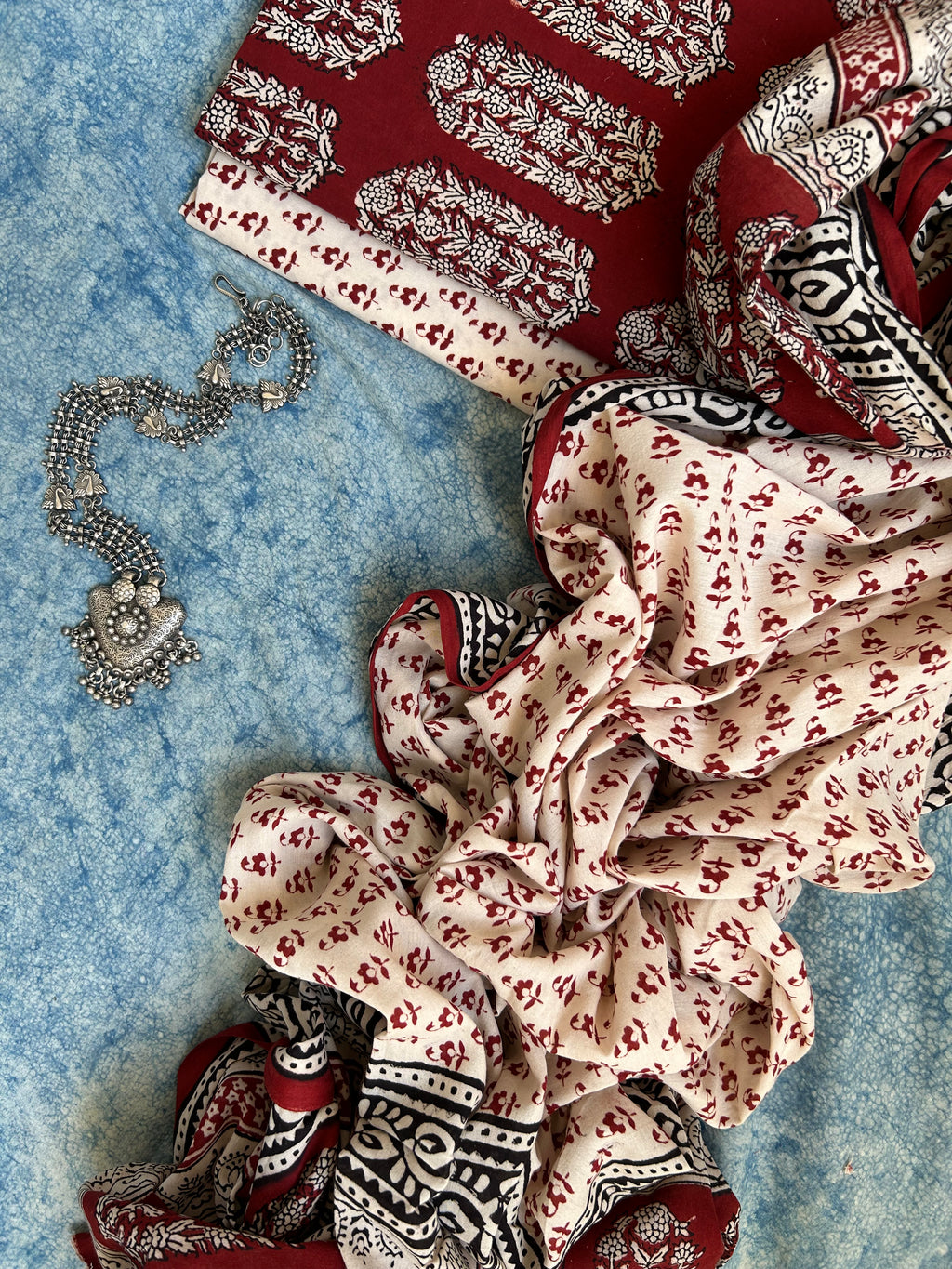 Natural Dyed Bagh Block Print Cotton Suit