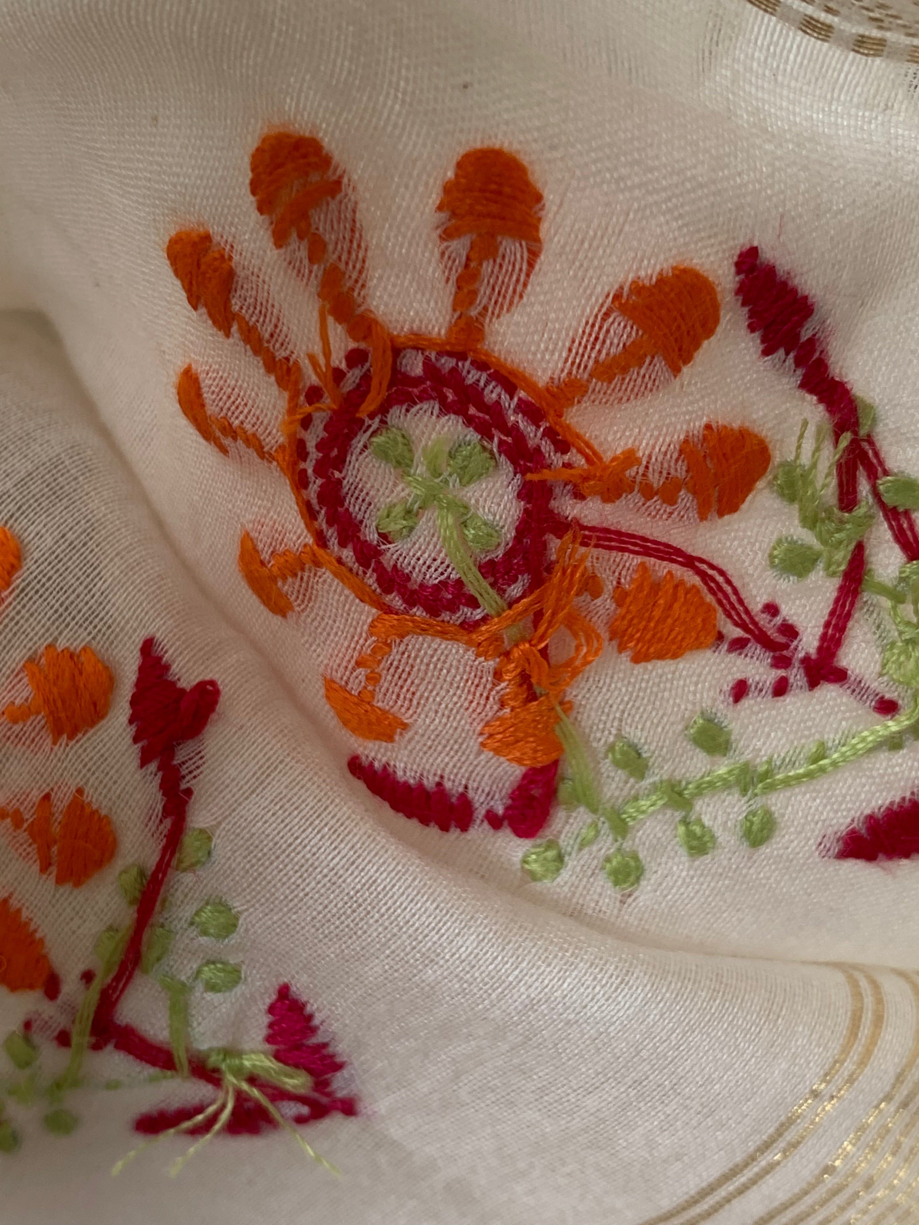 Handwoven Chikankari Maheshwari Kurta dupatta set