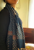 Natural Dyes Hand Block Ajrakh Dupatta