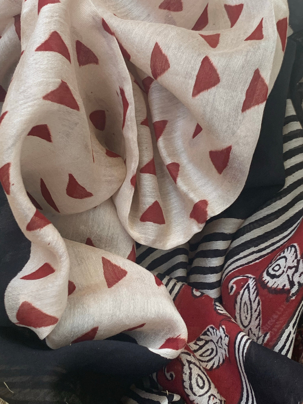 Handblock Chanderi Silk Cotton Suit