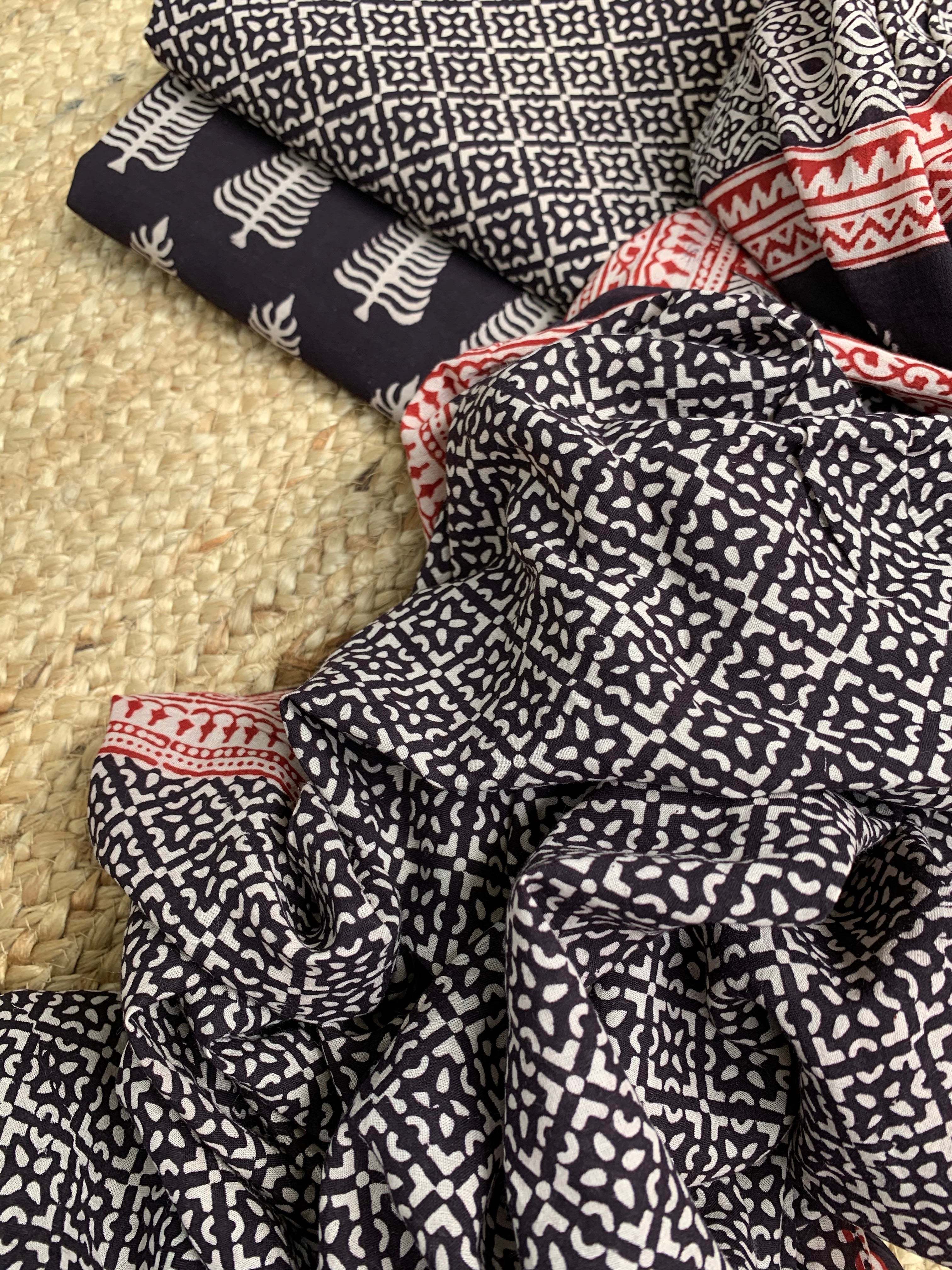 Natural Dyed Bagh Handblock Cotton Suit