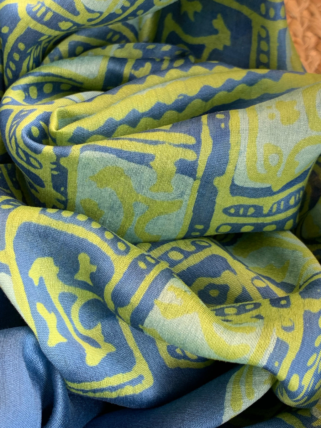 Handblock Batik Cotton Chanderi Suit