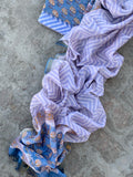 Handblock chanderi suit