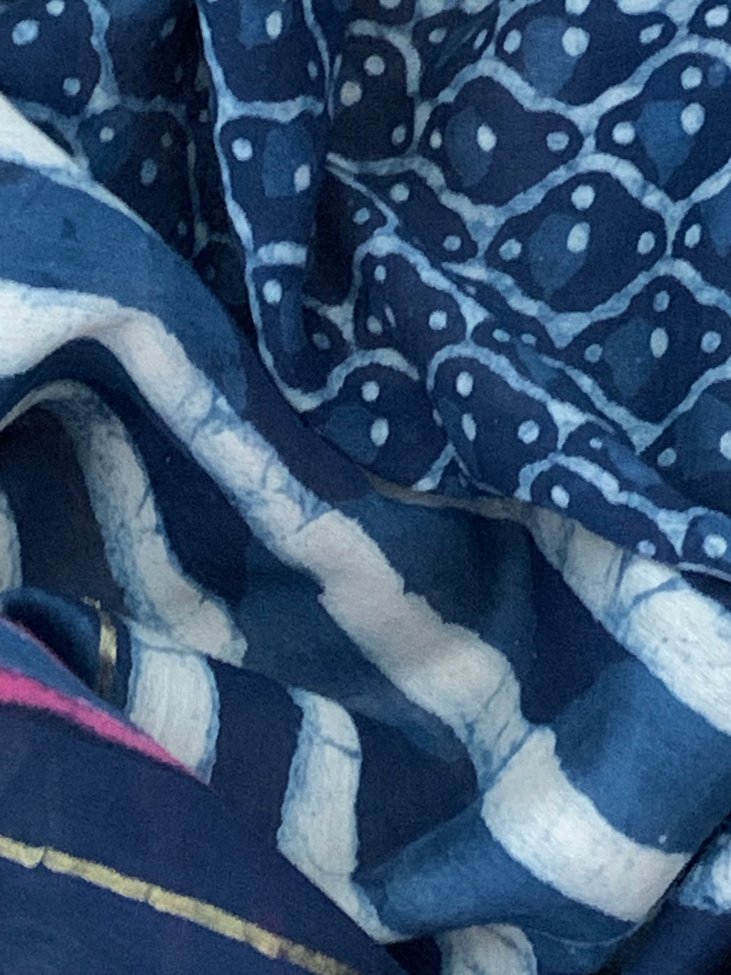 Handblock chanderi suit