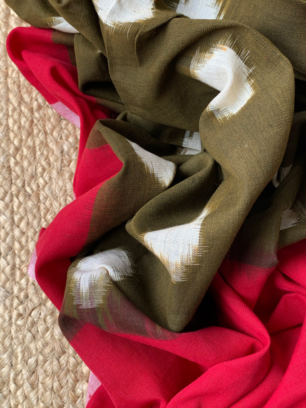 Handwoven Double Ikat Kurta Dupatta Set