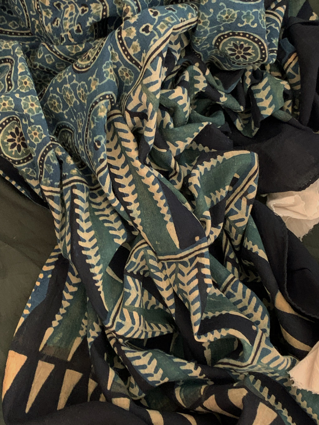 Handcrafted Bandhani Ajrakh Cotton Suit