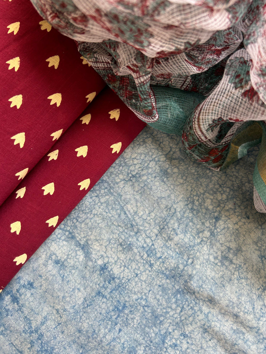 Handcrafted Cotton Kota Dupatta Suit
