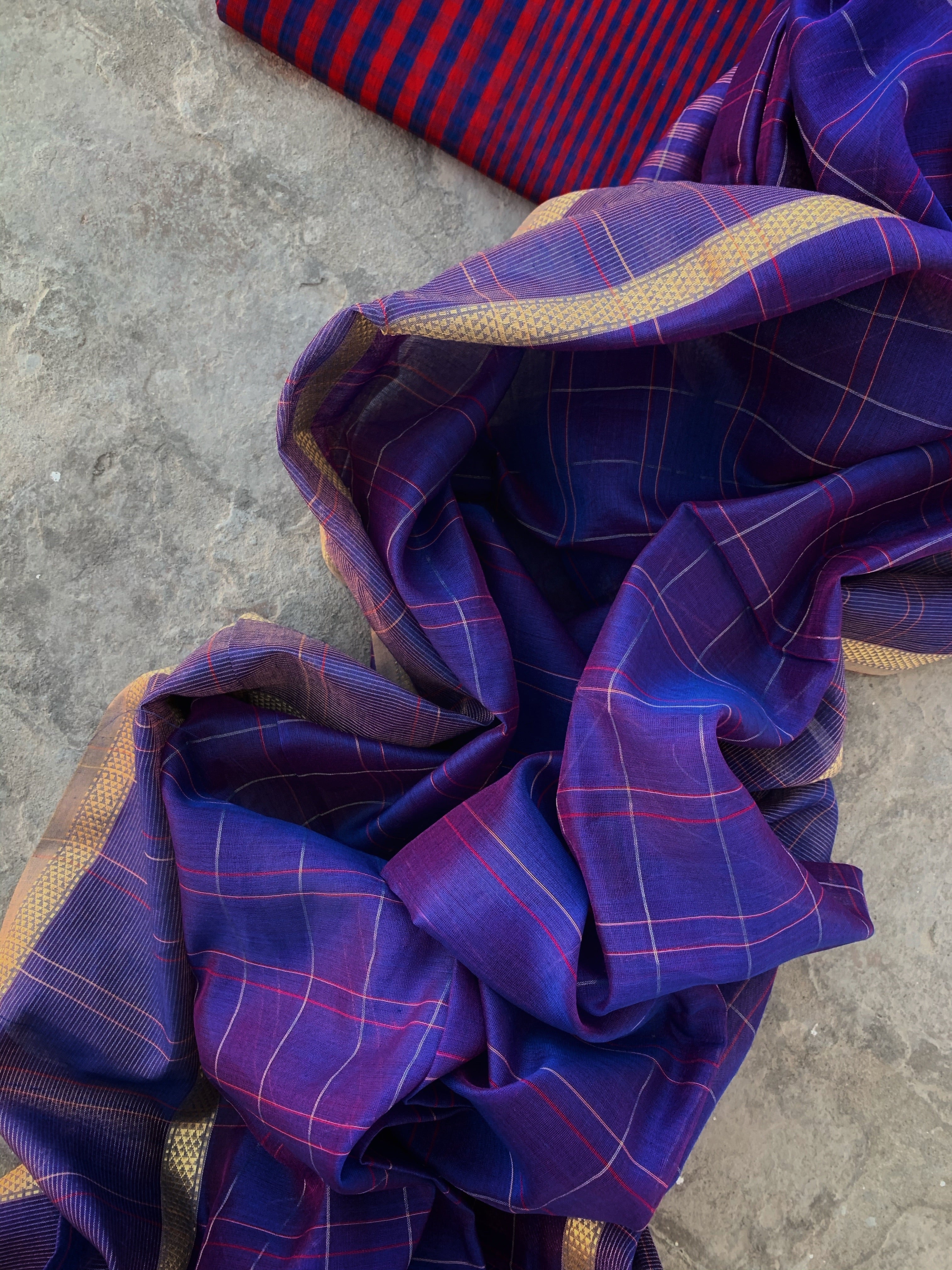 Handwoven Maheshwari Kurta dupatta set