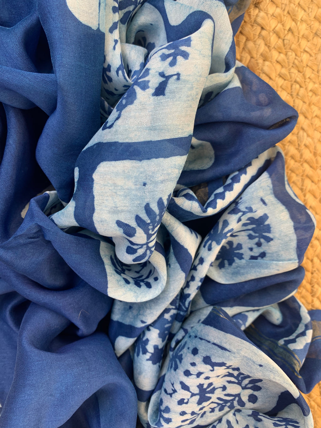 Handblock Batik Cotton Chanderi Suit