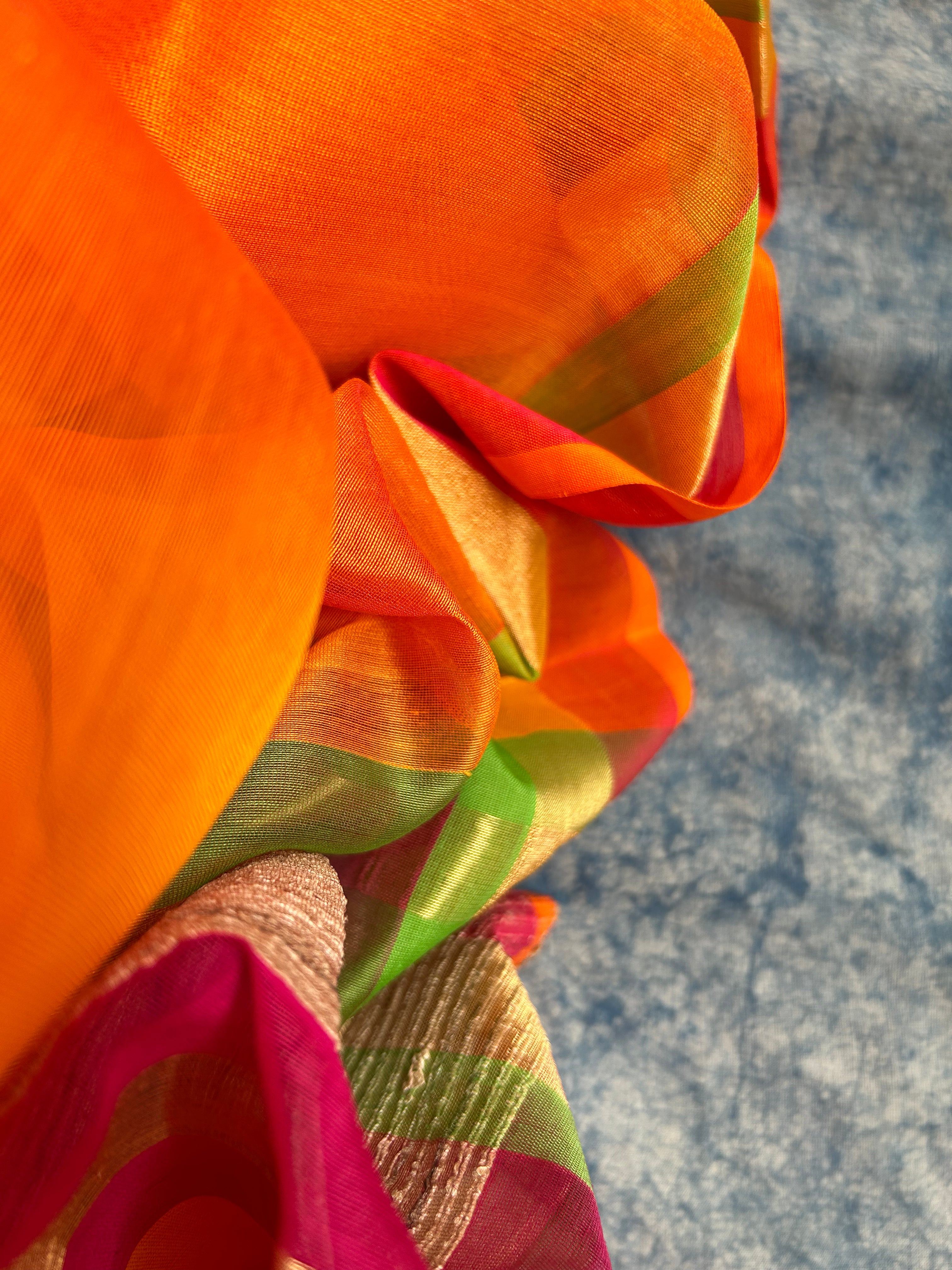 Handwoven Maheshwari Kurta Dupatta Set
