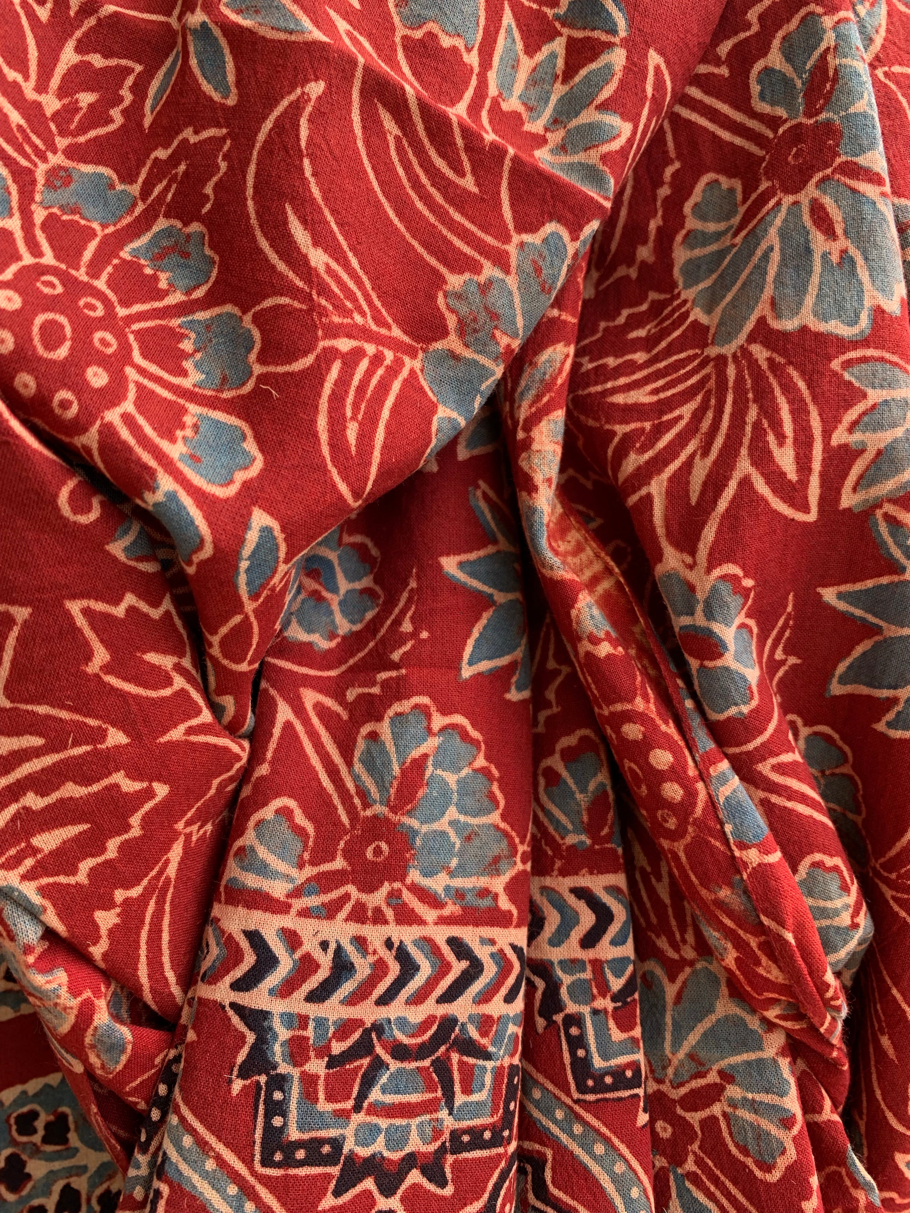 Natural Dye Ajrakh Kurta Dupatta set