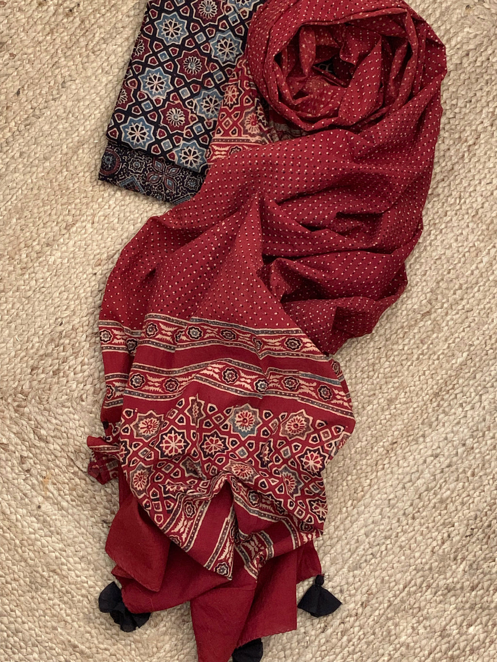 Handblock Ajrakh Suit