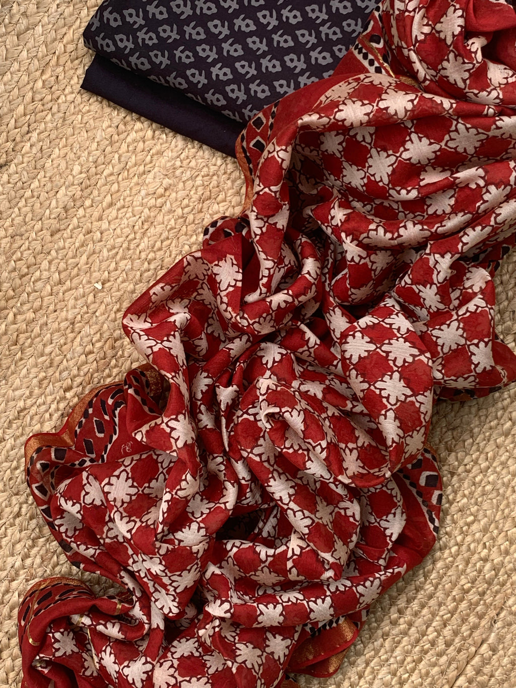 Handcrafted Cotton Chanderi Suit