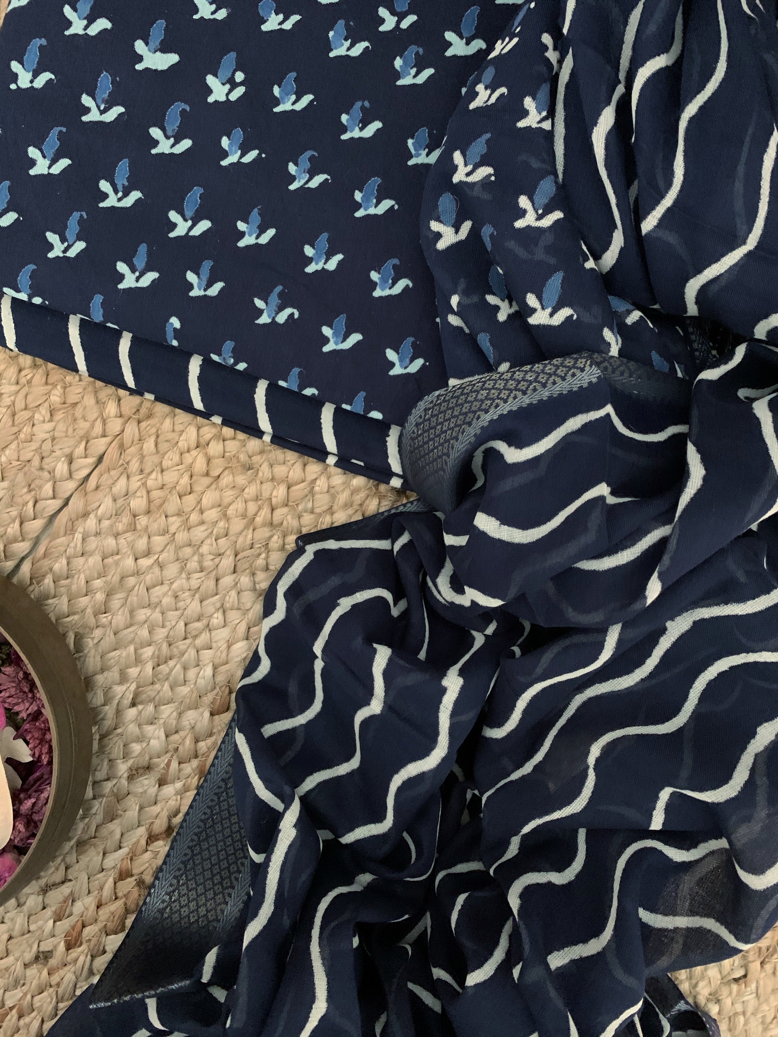 Handblock Cotton Suit
