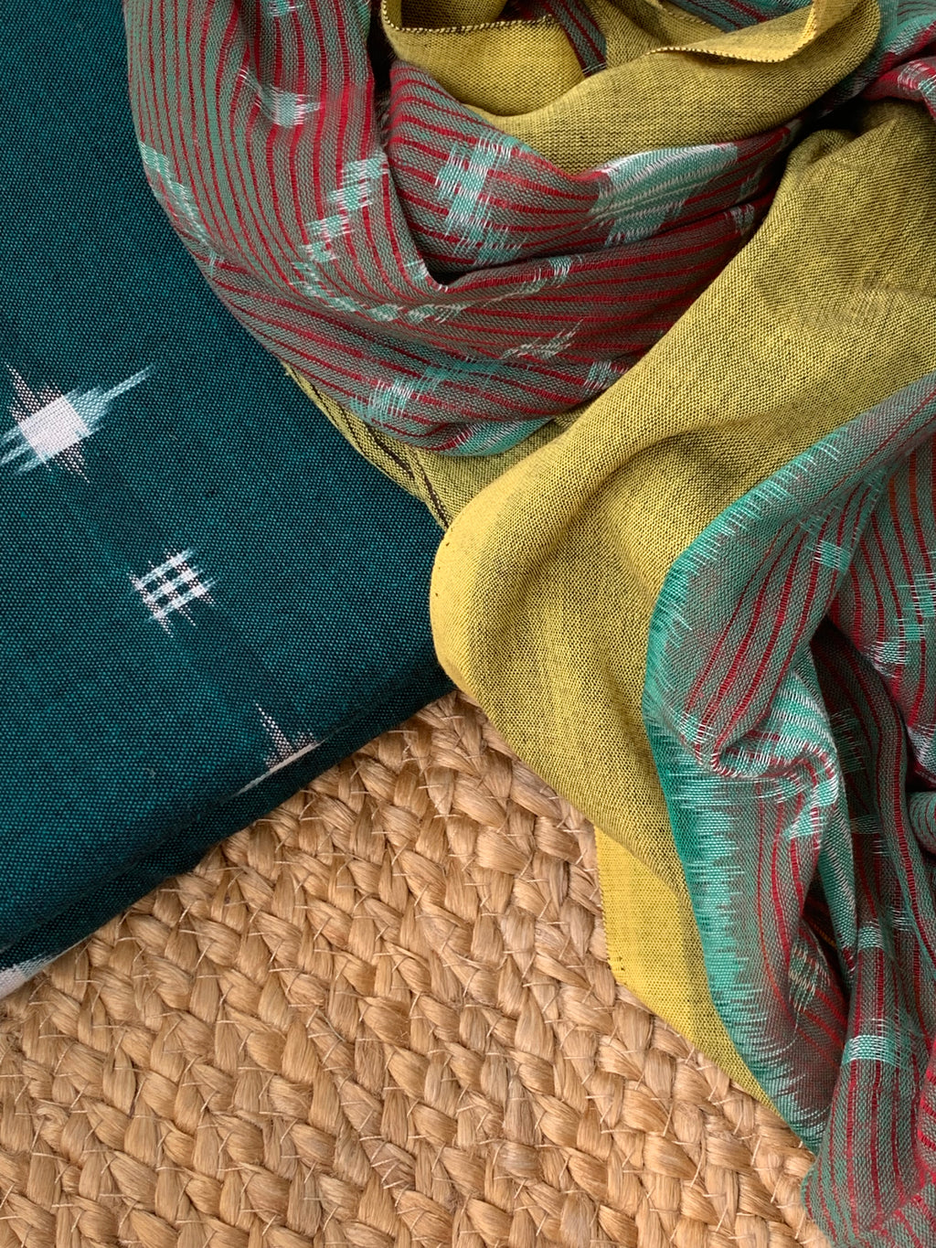 Handwoven Double Ikat Kurta Dupatta Set