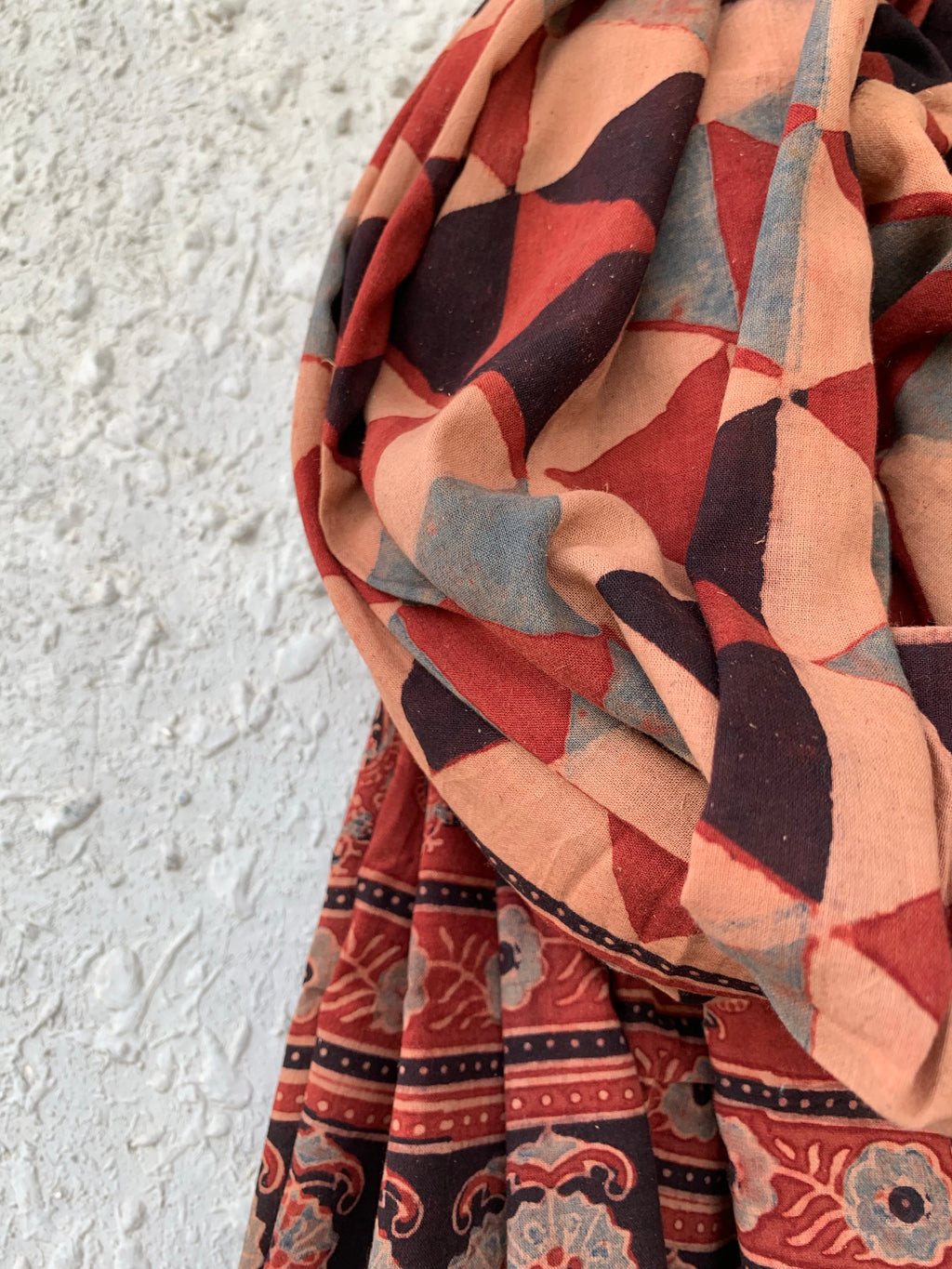 Handblock Ajrakh Dupatta
