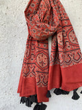 Handblock Ajrakh Dupatta
