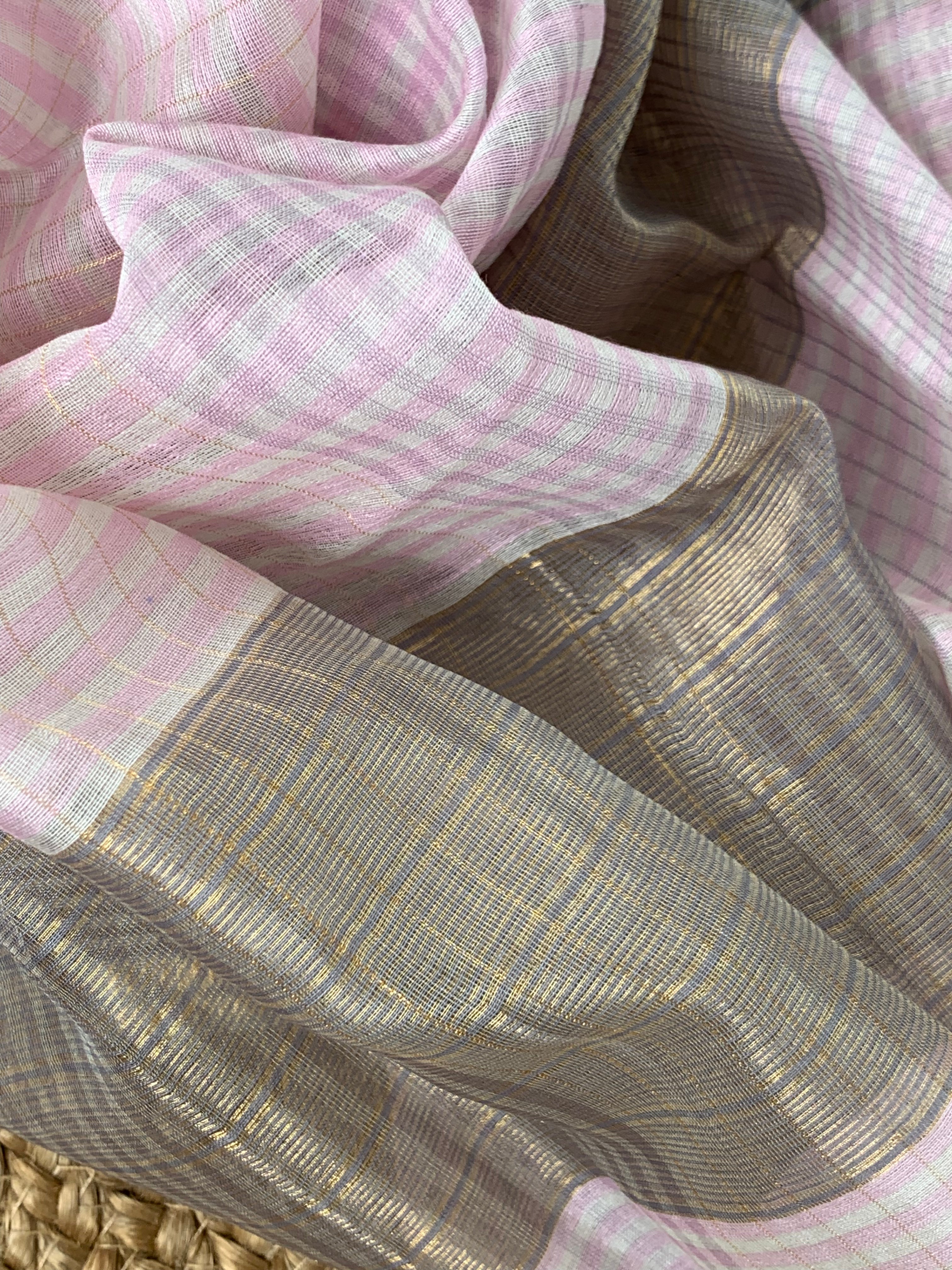 Handwoven Maheshwari Kurta dupatta set