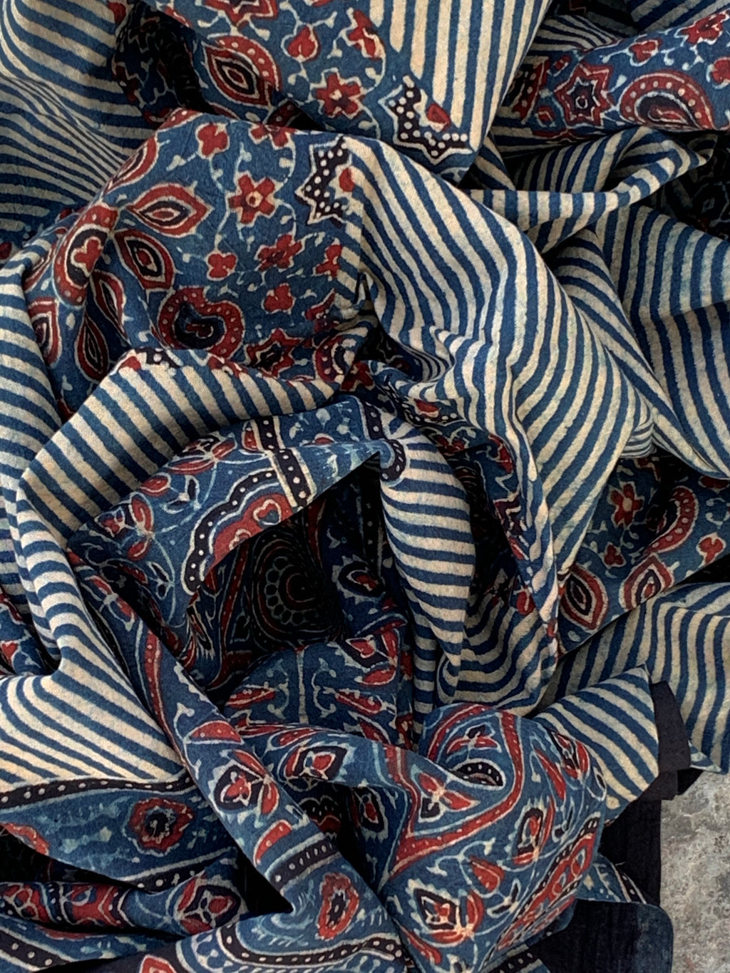 Handblock Ajrakh Dupatta