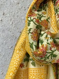 Pastel Yellow Handcrafted Chanderi Dupatta