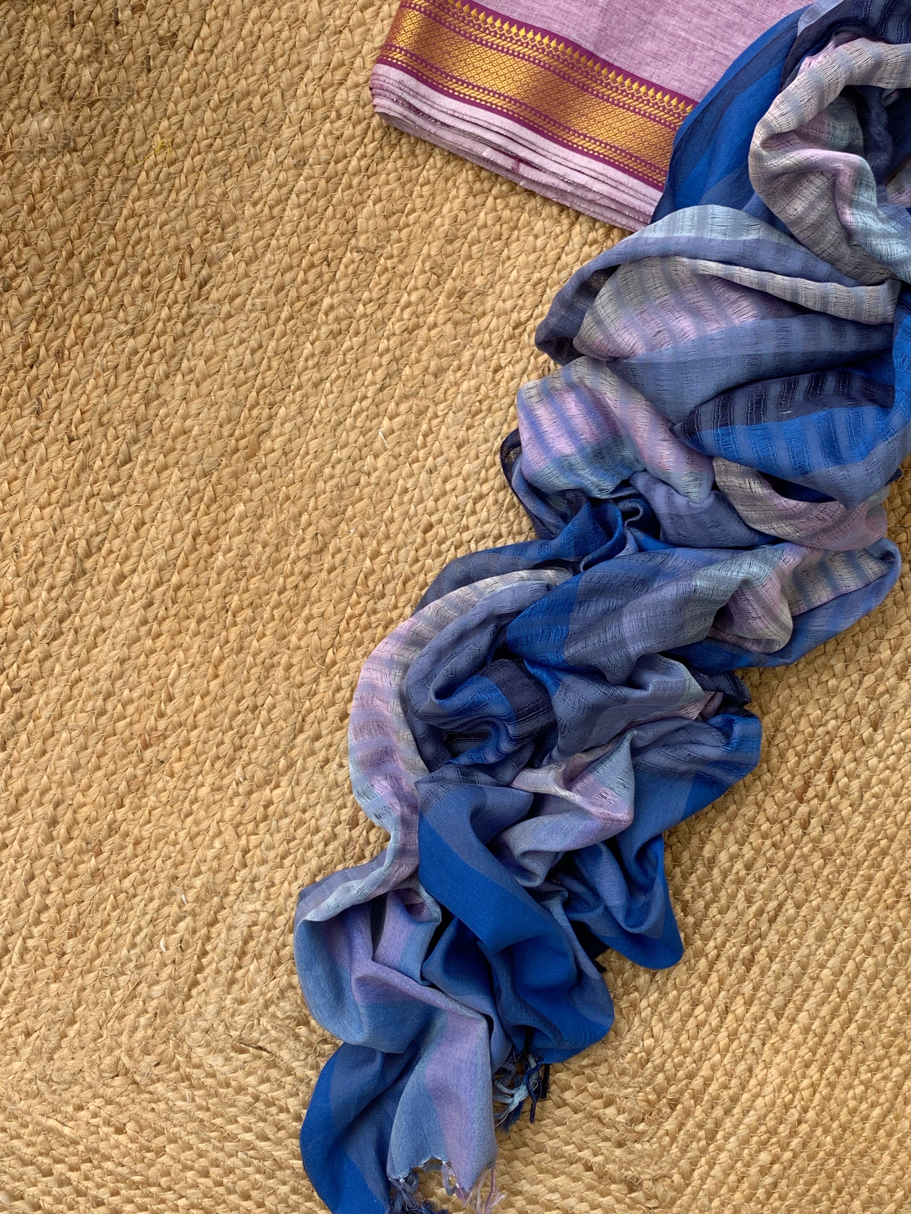 Handwoven Mangalgiri Bhujodi Kurta Dupatta Set