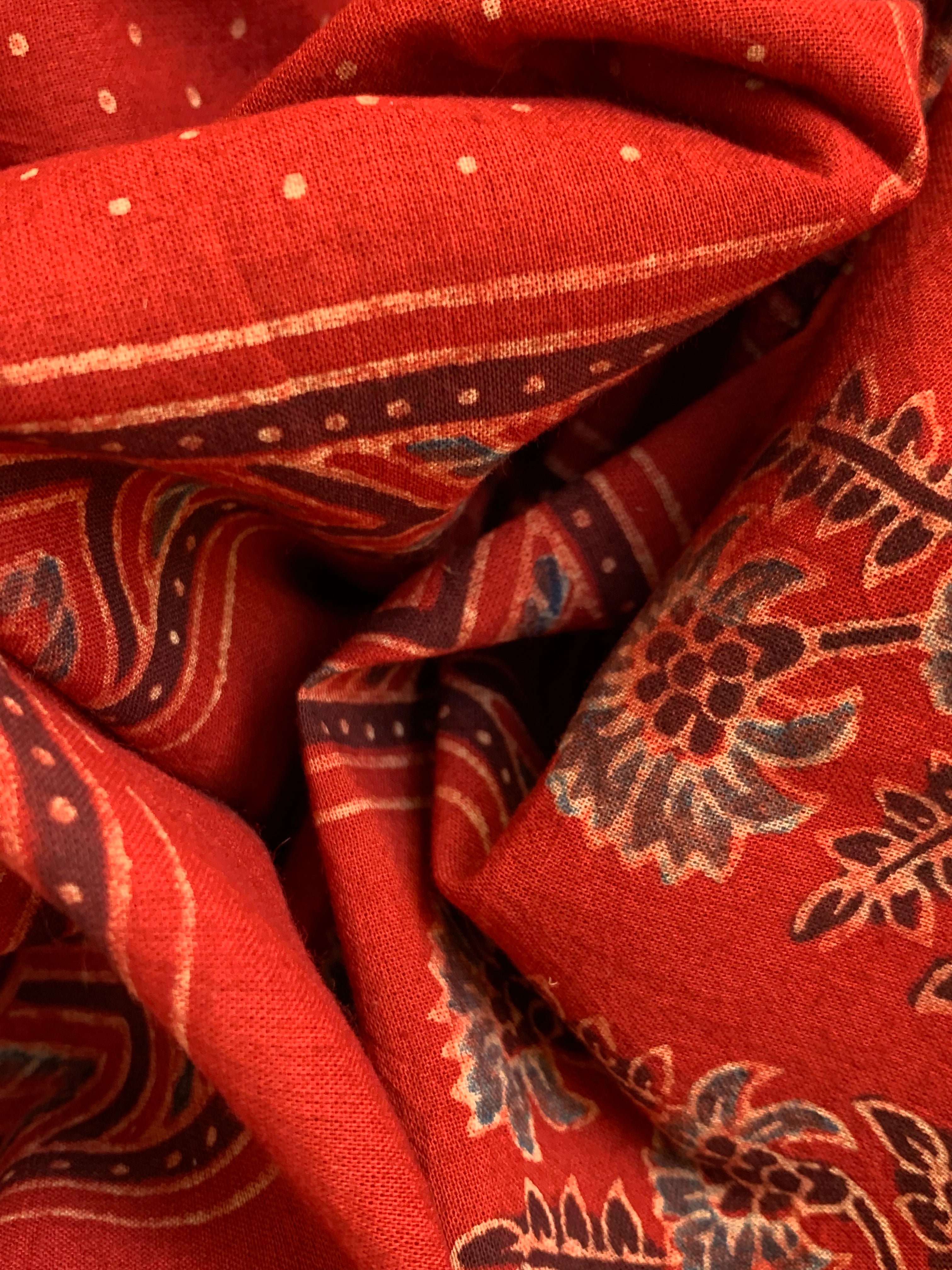 Natural Dyes Handblock Ajrakh Cotton Suit