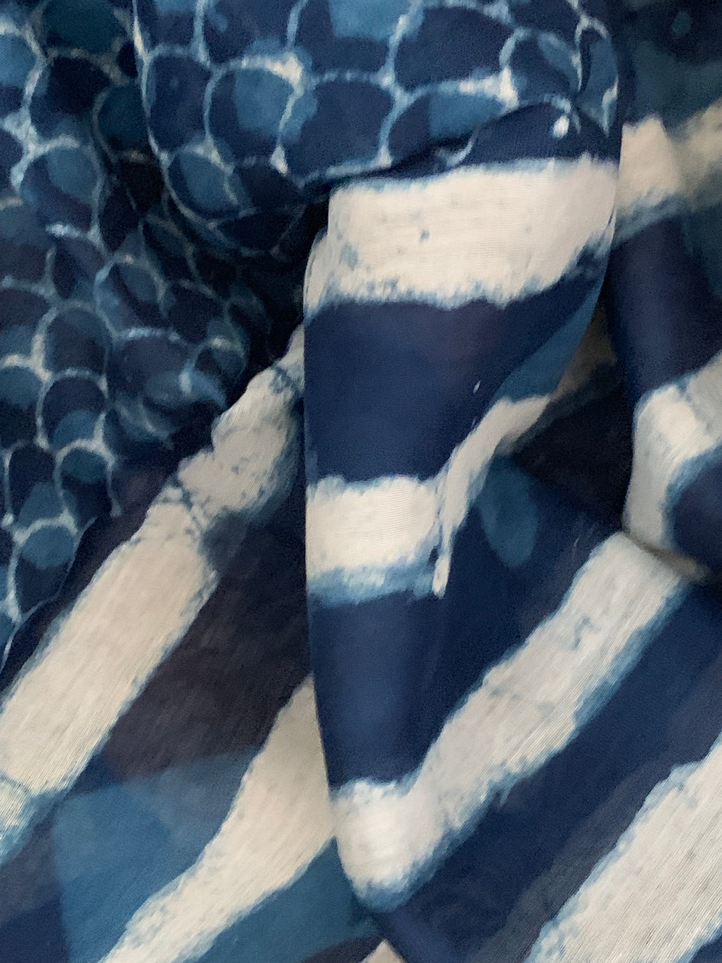Handblock chanderi suit